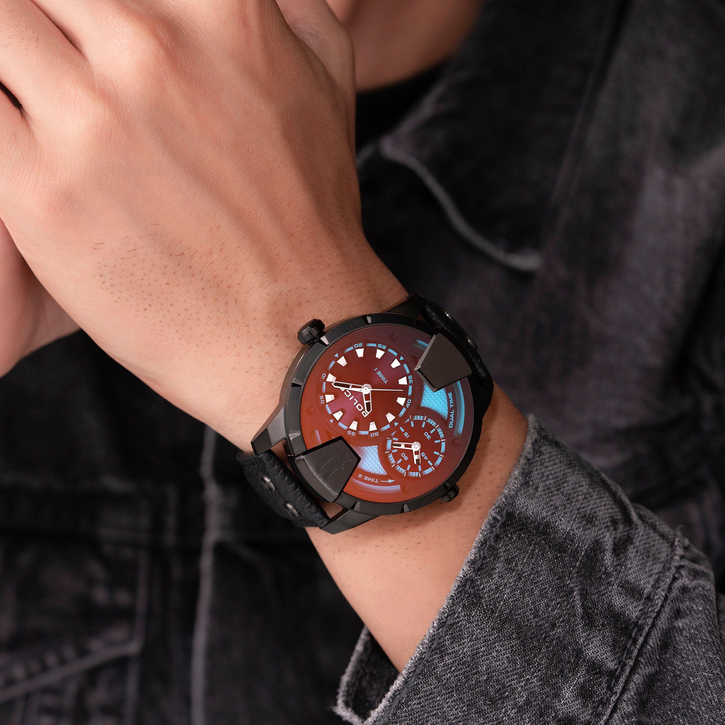 Police Multifunctioneel horloge HUNTLEY Polshorloge, quartz horloge, herenhorloge
