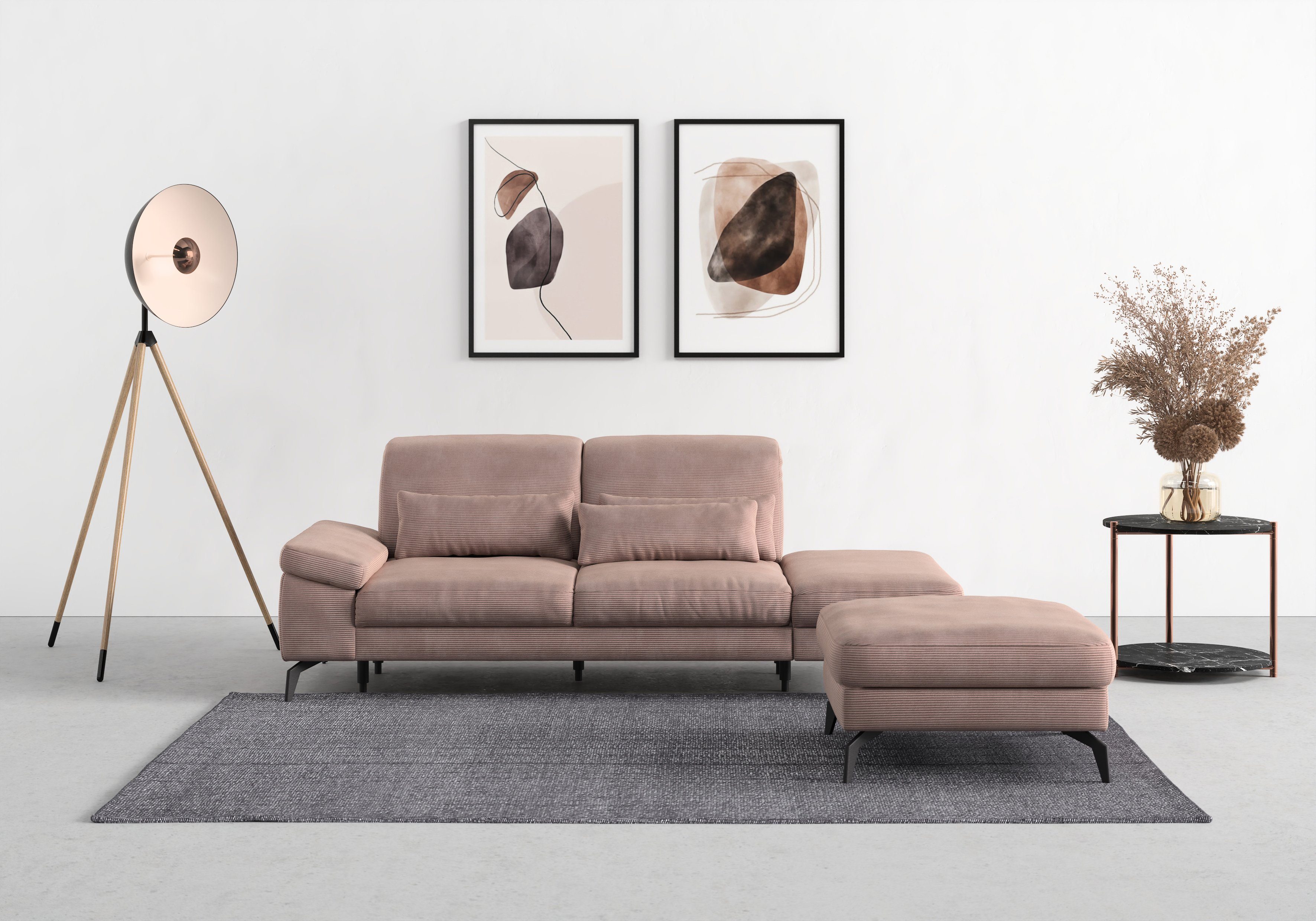sit&more Hocker Cabana met gestylede metalen poten