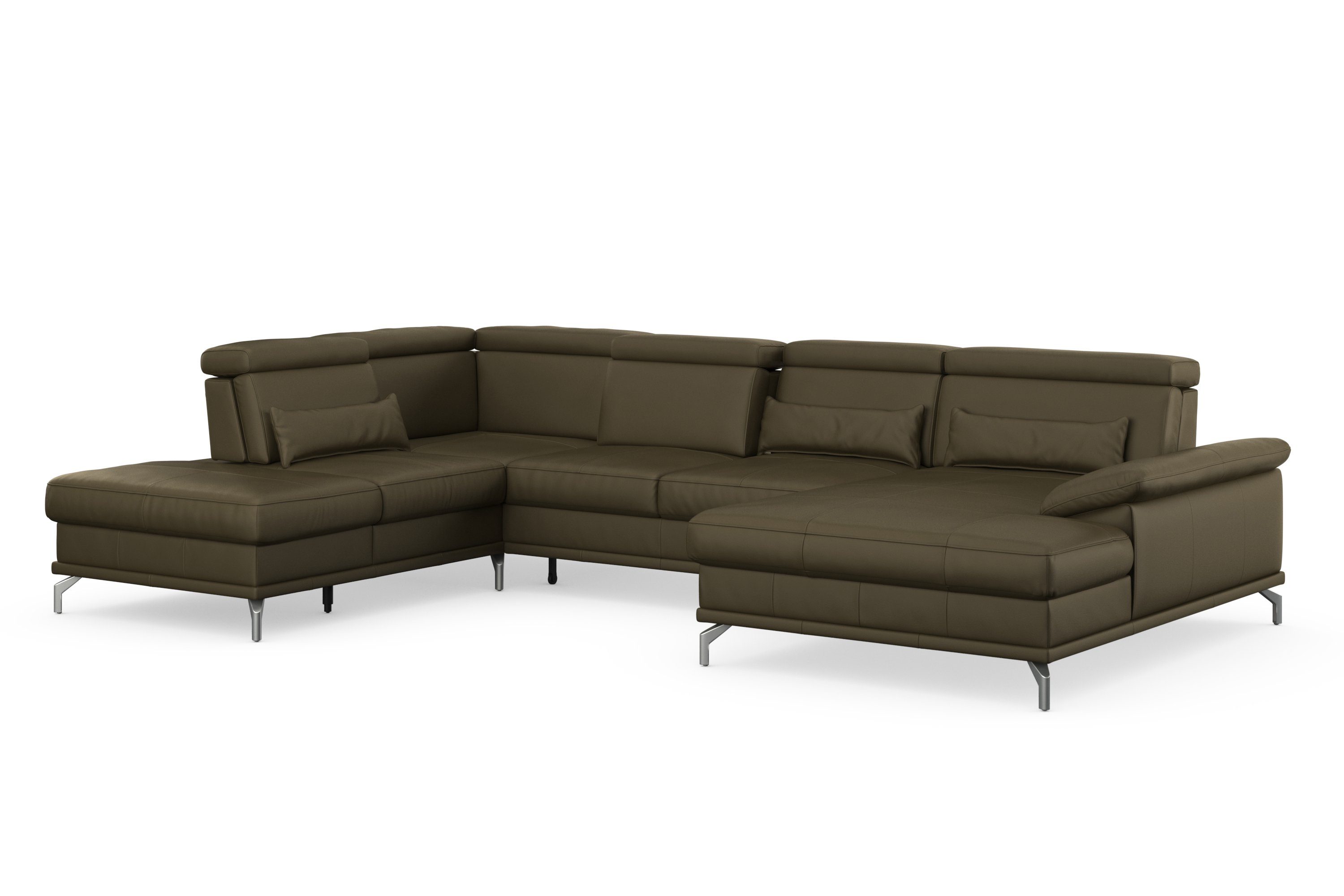 sit&more Zithoek Cabrio U-vorm, met zitdiepteverstelling, arm- en hoofdsteunverstelling