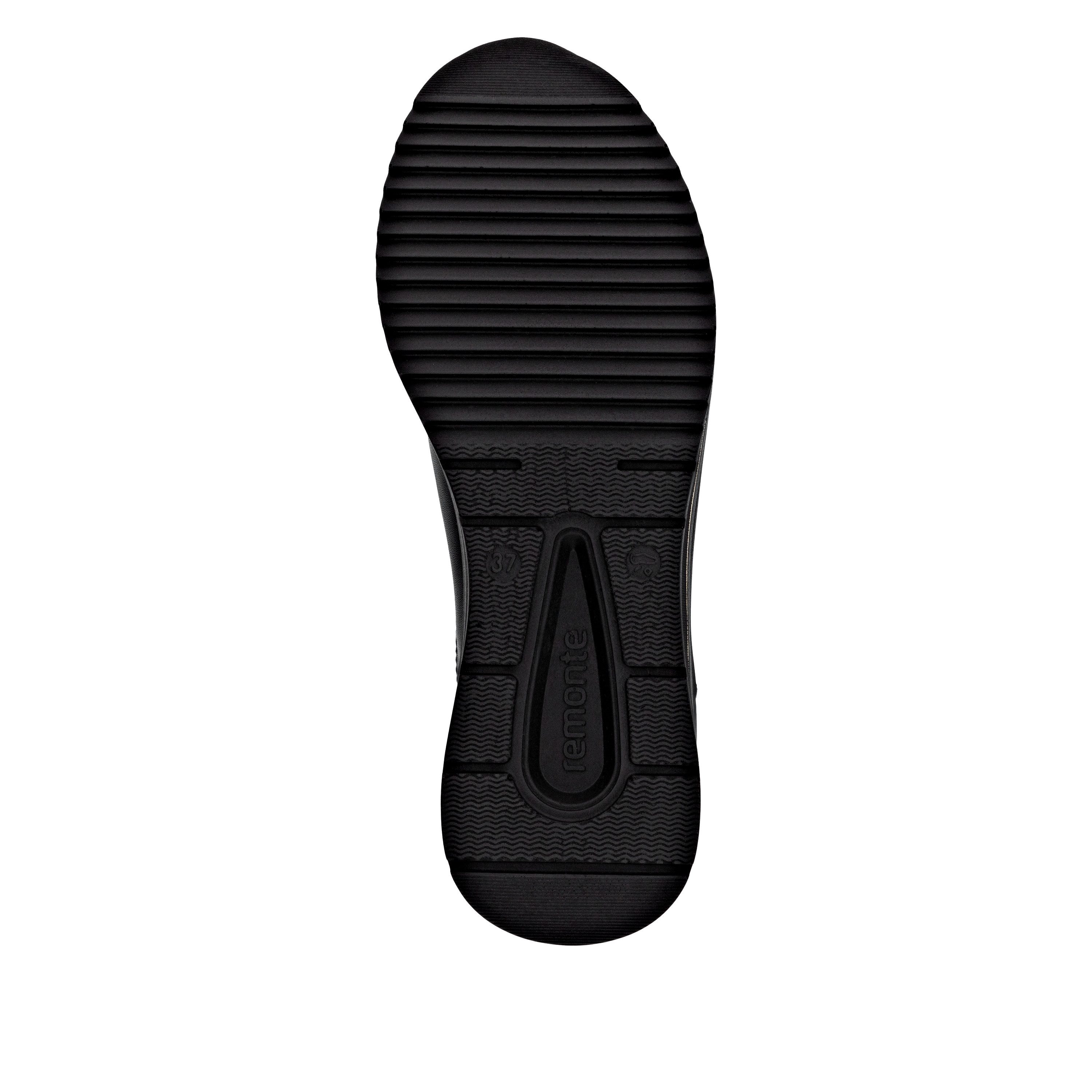 Remonte Sneakers met sleehak , vrijetijdsschoen, lage schoen, veterschoen met goudkleurige logo-hanger