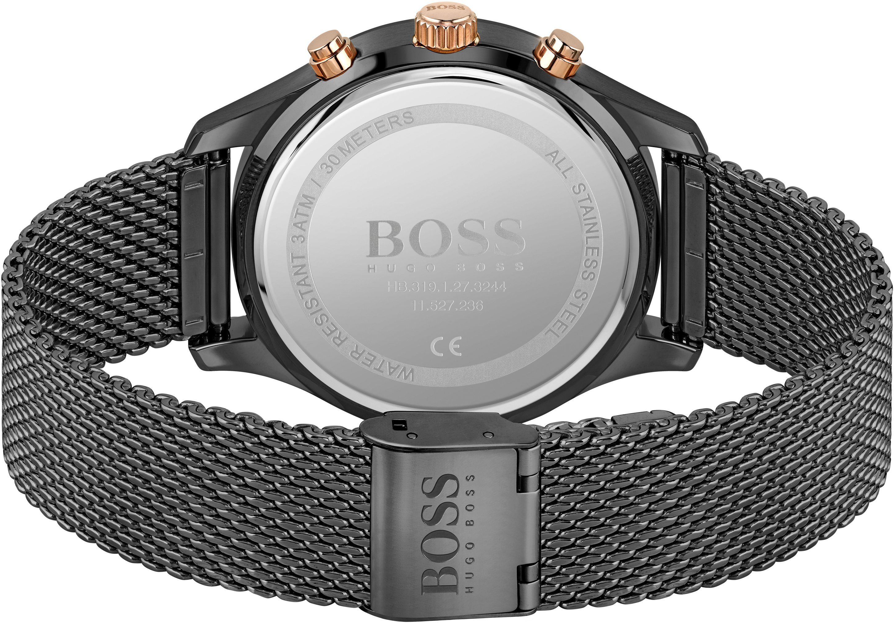 Boss Chronograaf ASSOCIATE Quartzhorloge, herenhorloge, horloge, stopwatchfunctie, roestvrijstalen band