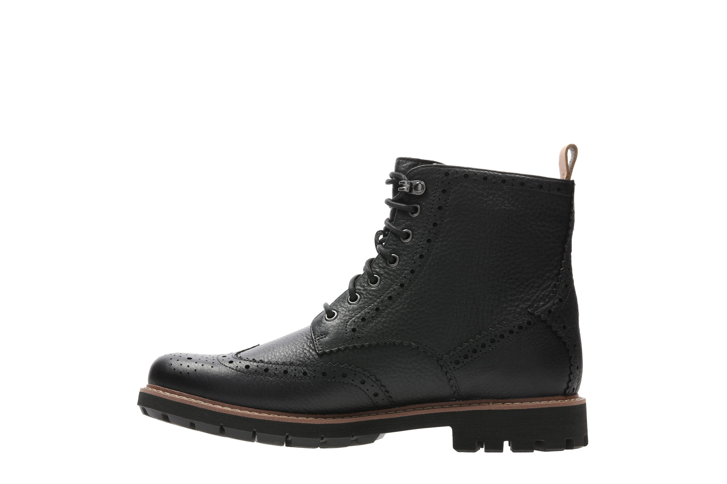Clarks Veterlaarzen Batcombe Lord Budapester, brogue, zakelijke laarzen met lyrale perforatie