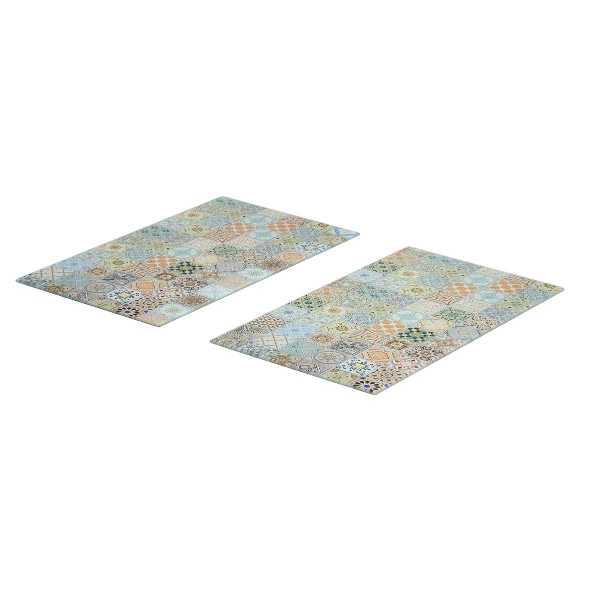 Zeller Present Snij- en afdekplaat Mozaïek nostalgisch ontwerp (set, 2-delig)