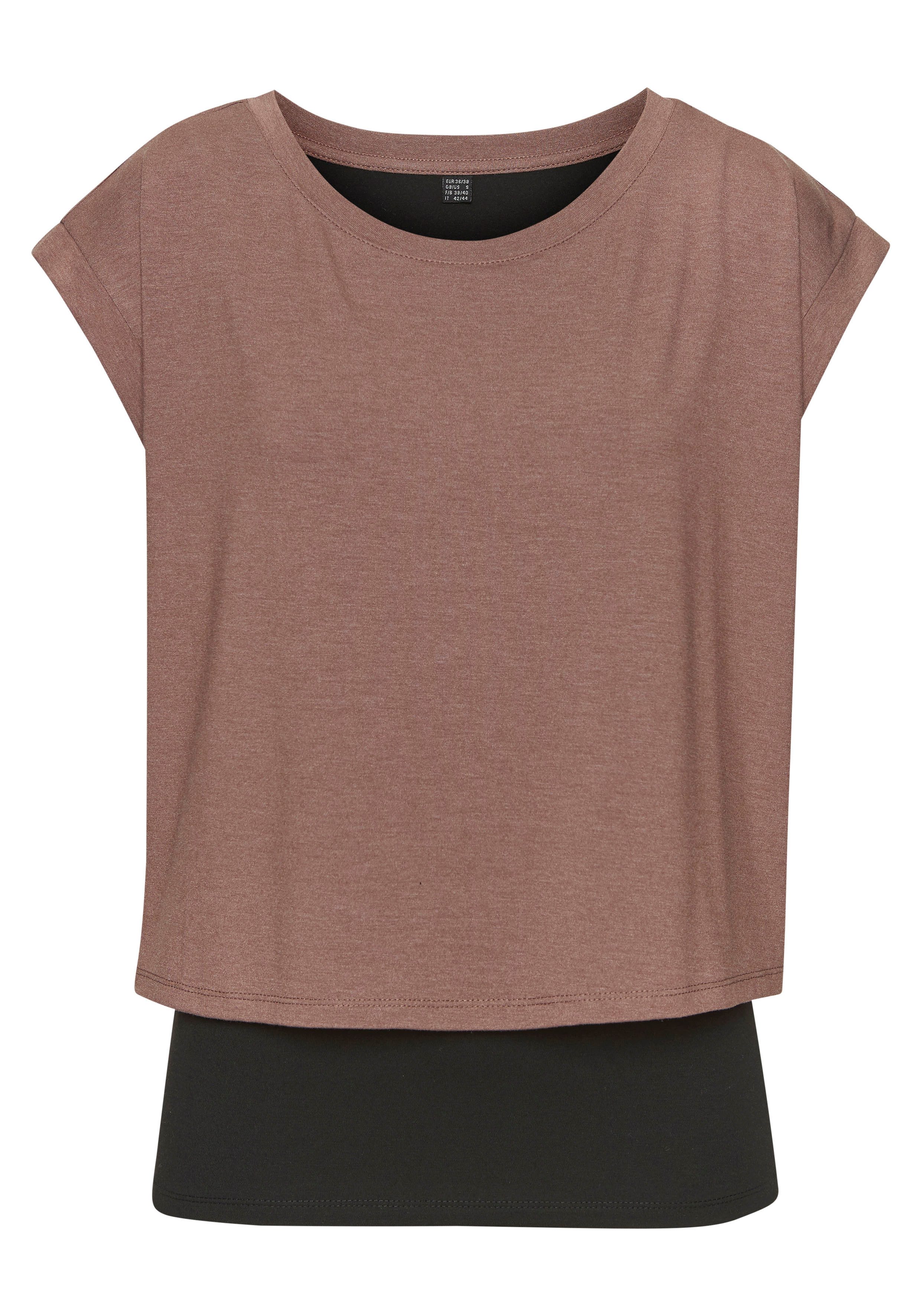 active by Lascana Layer-shirt 2-in-1 t-shirt in laagjesdesign