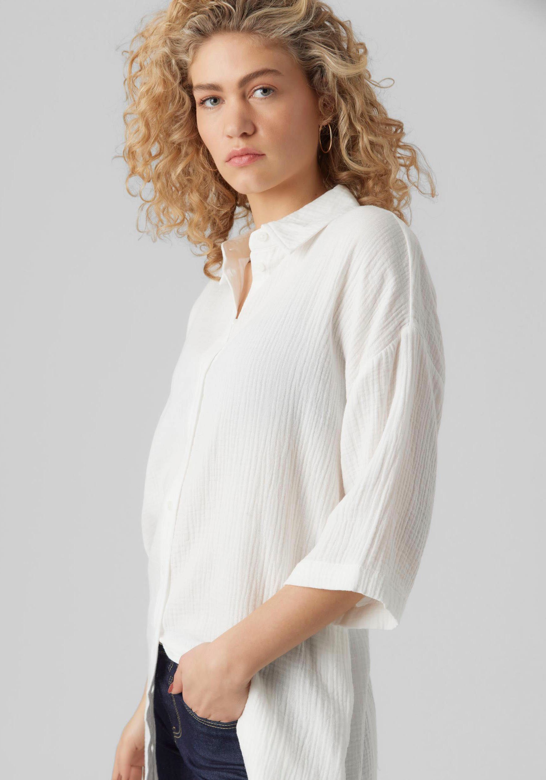 Vero Moda Jurk met overhemdkraag VMNATALI 3/4 LONG OVERSHIRT NOOS