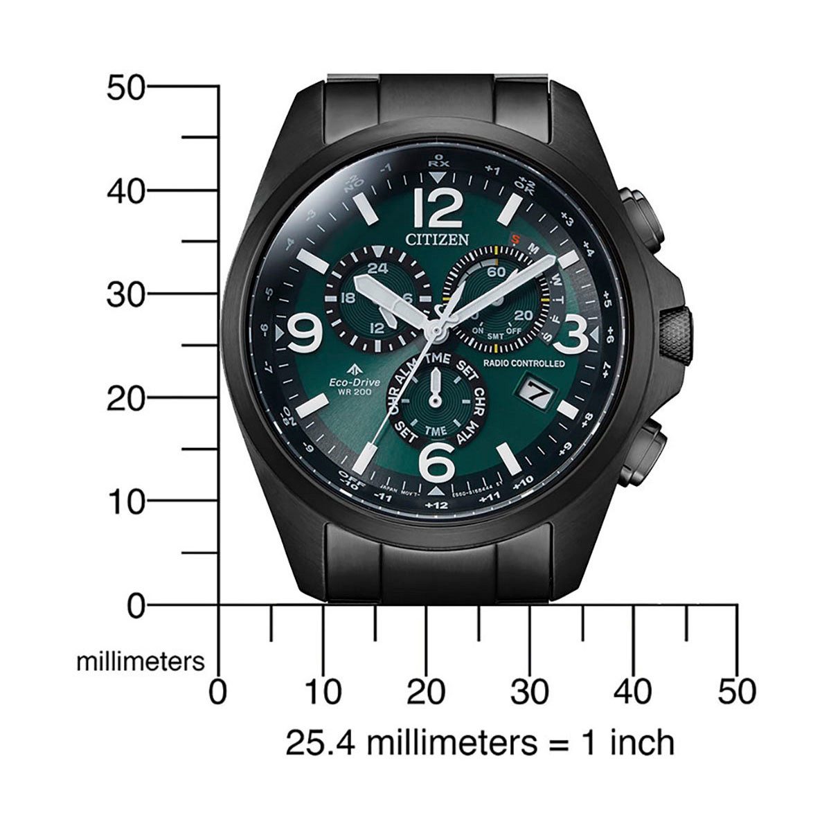Citizen Radiografische chronograaf Promaster Land Polshorloge, herenhorloge, solar, datum, stopwatchfunctie, saffierglas