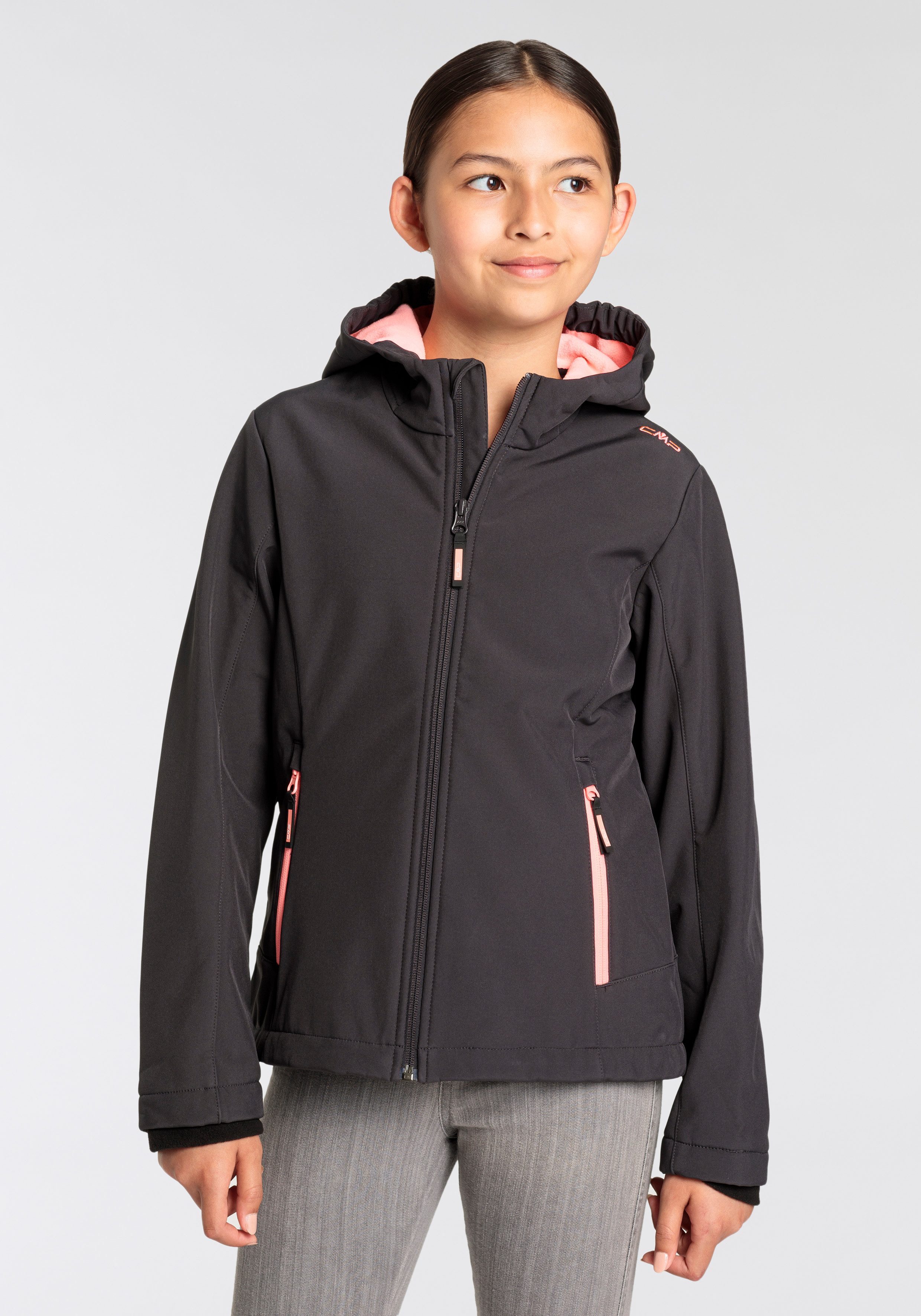 CMP Softshell-jack KID G JACKET FIX HOOD voor kinderen43405465 Ademend & waterafstotend & windafstotend & voor kinderen