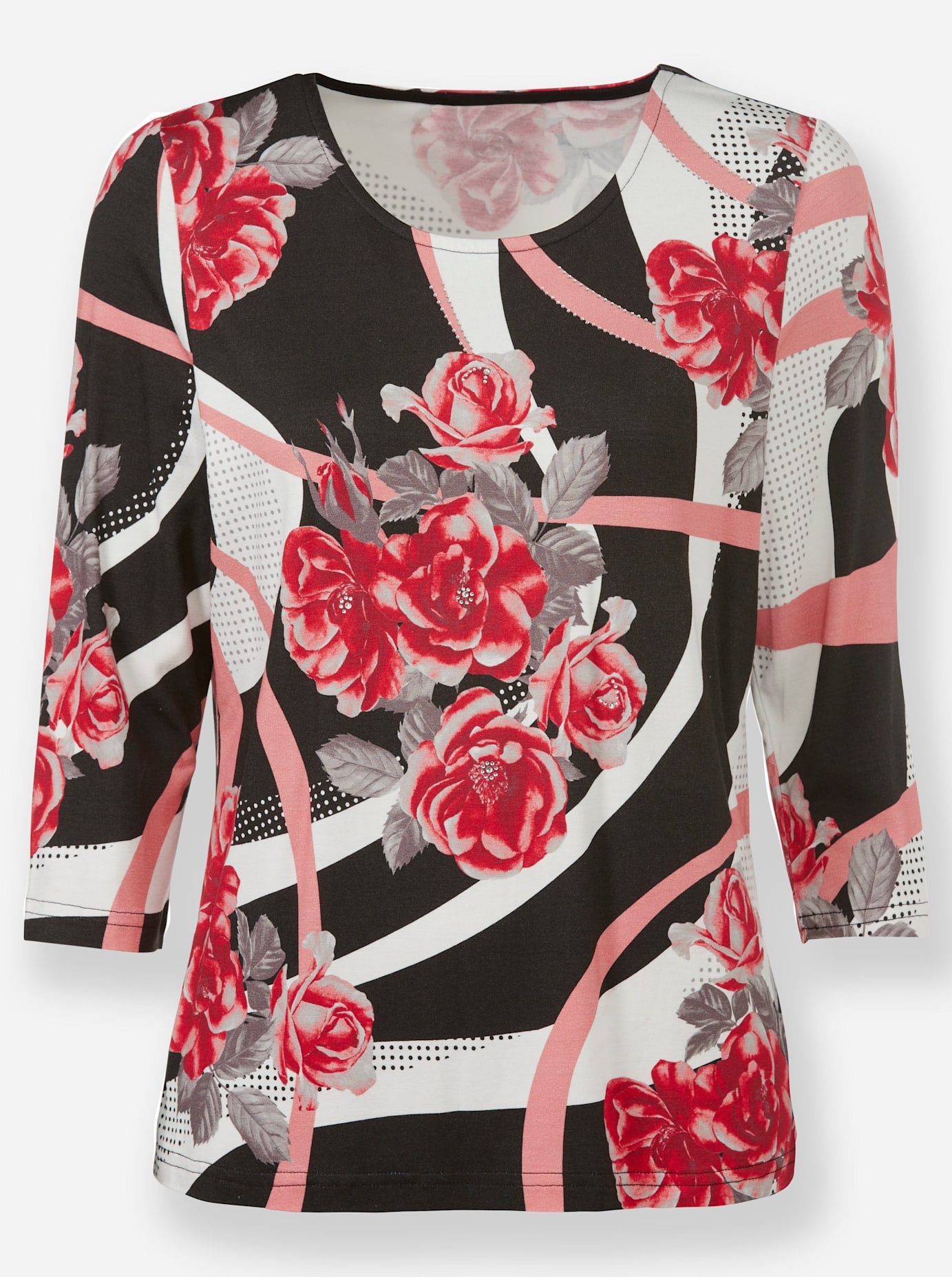 Lady Shirt met 3 4 mouwen Shirt (1-delig)