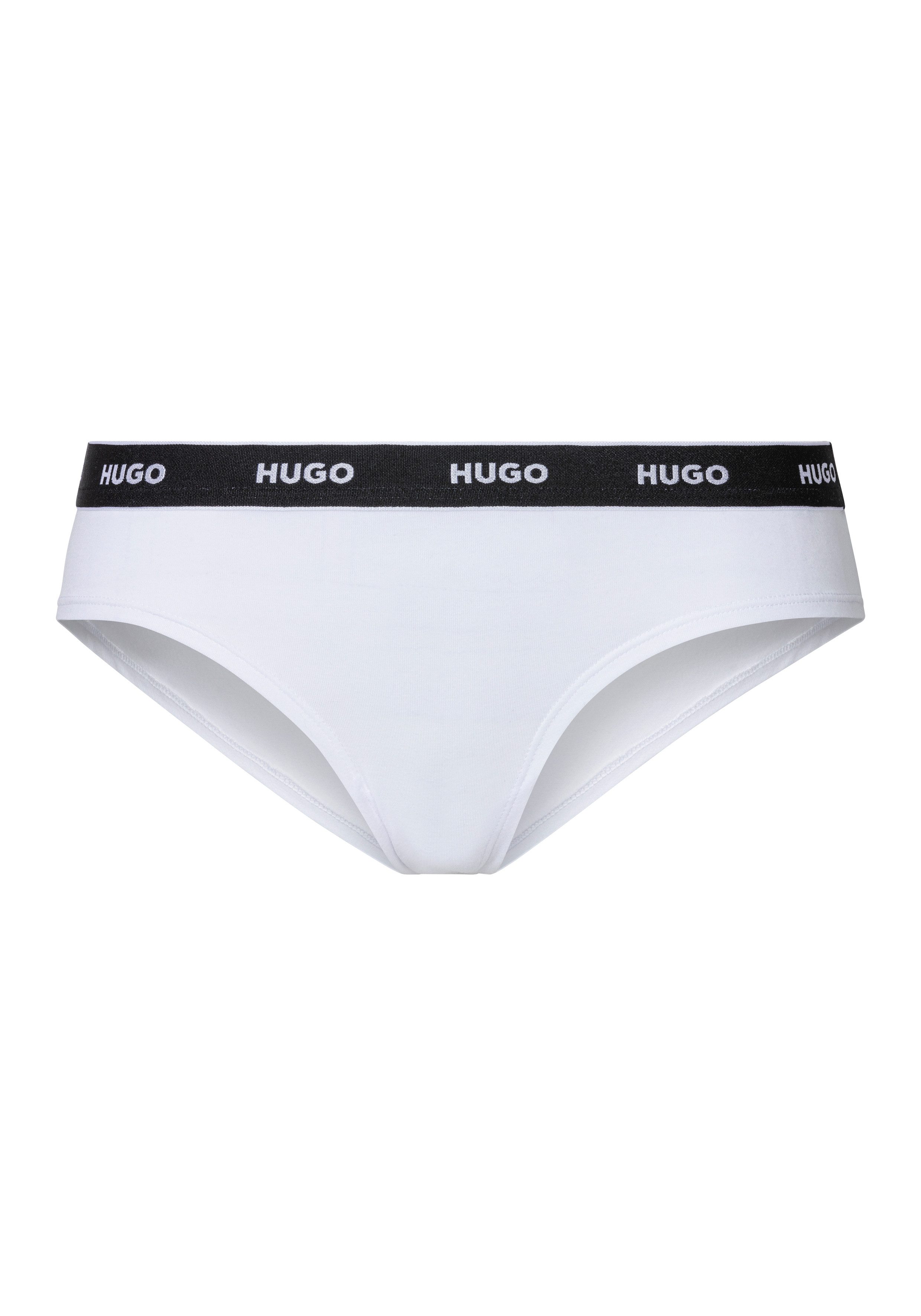 HUGO underwear Slip TRIPLET BRIEF STRIPE met contrasterende logo-band (3 stuks)