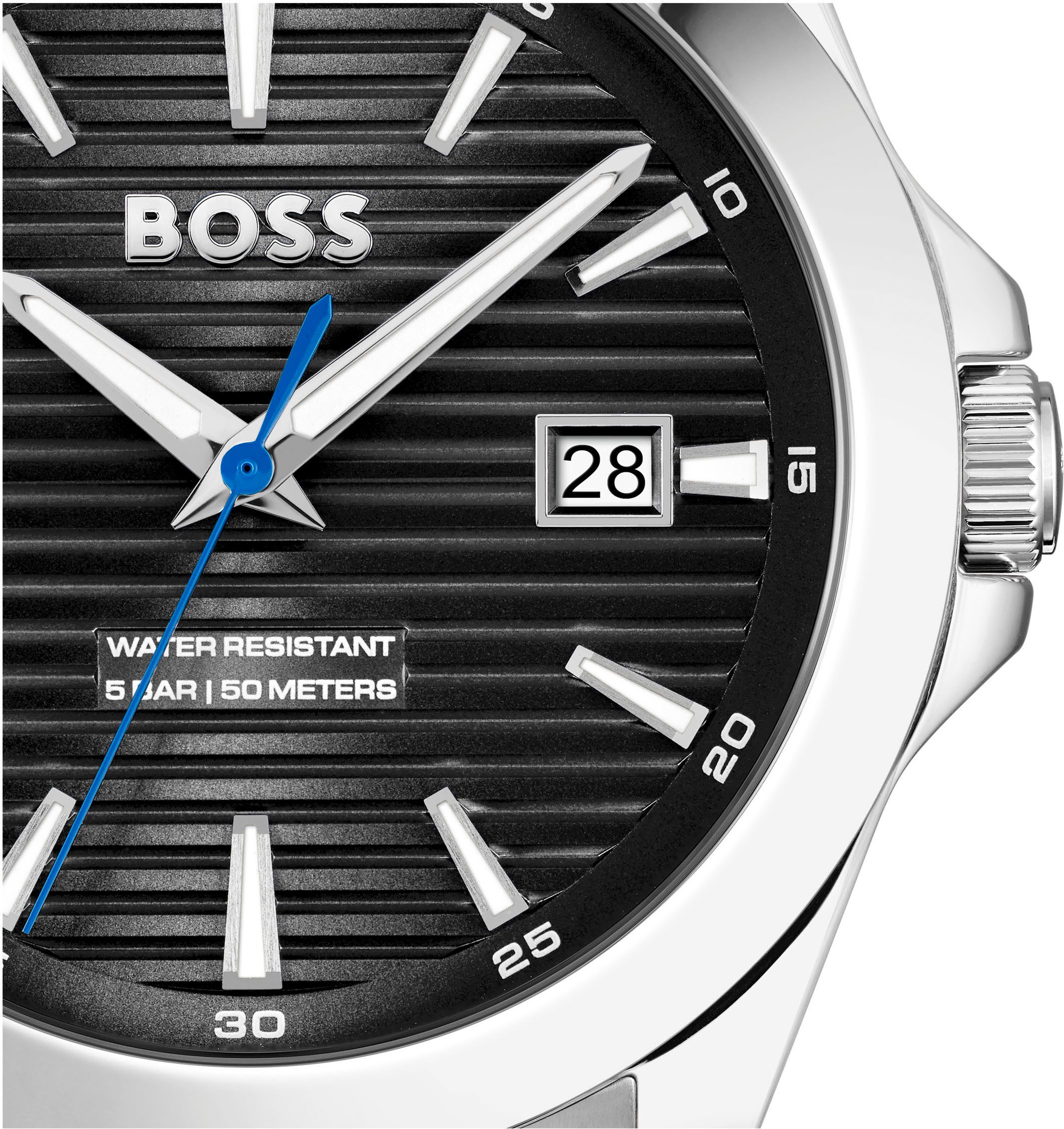 Boss Kwartshorloge Strike Horloge, dameshorloge, herenhorloge, stalen band, analoog, dag