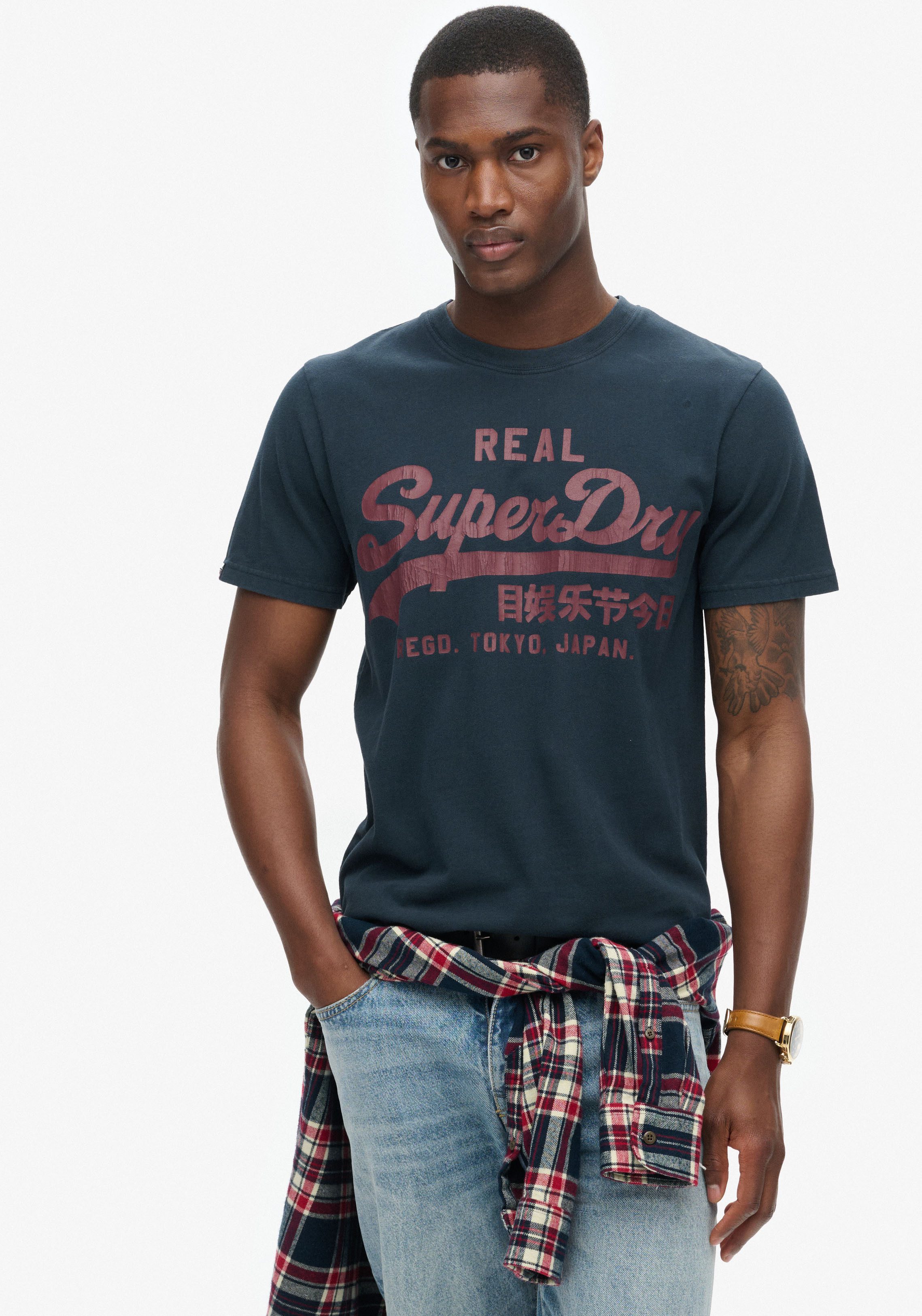 Superdry Shirt met ronde hals CLASSIC VL GRAPHIC T SHIRT