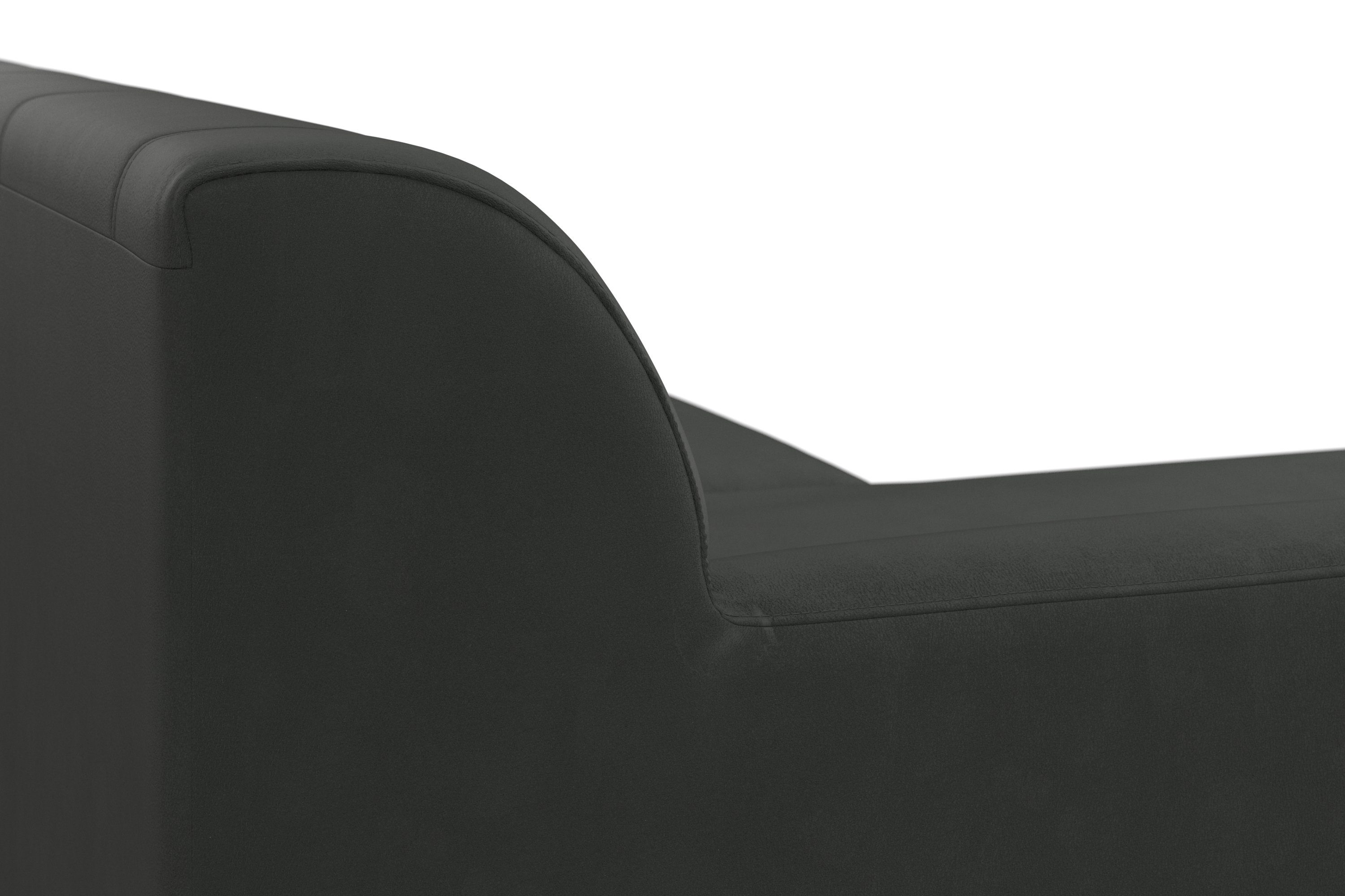 DOMO collection Hoekbank Topper, elegant en tijdloos, compacte afmetingen 245/155cm, L-vorm
