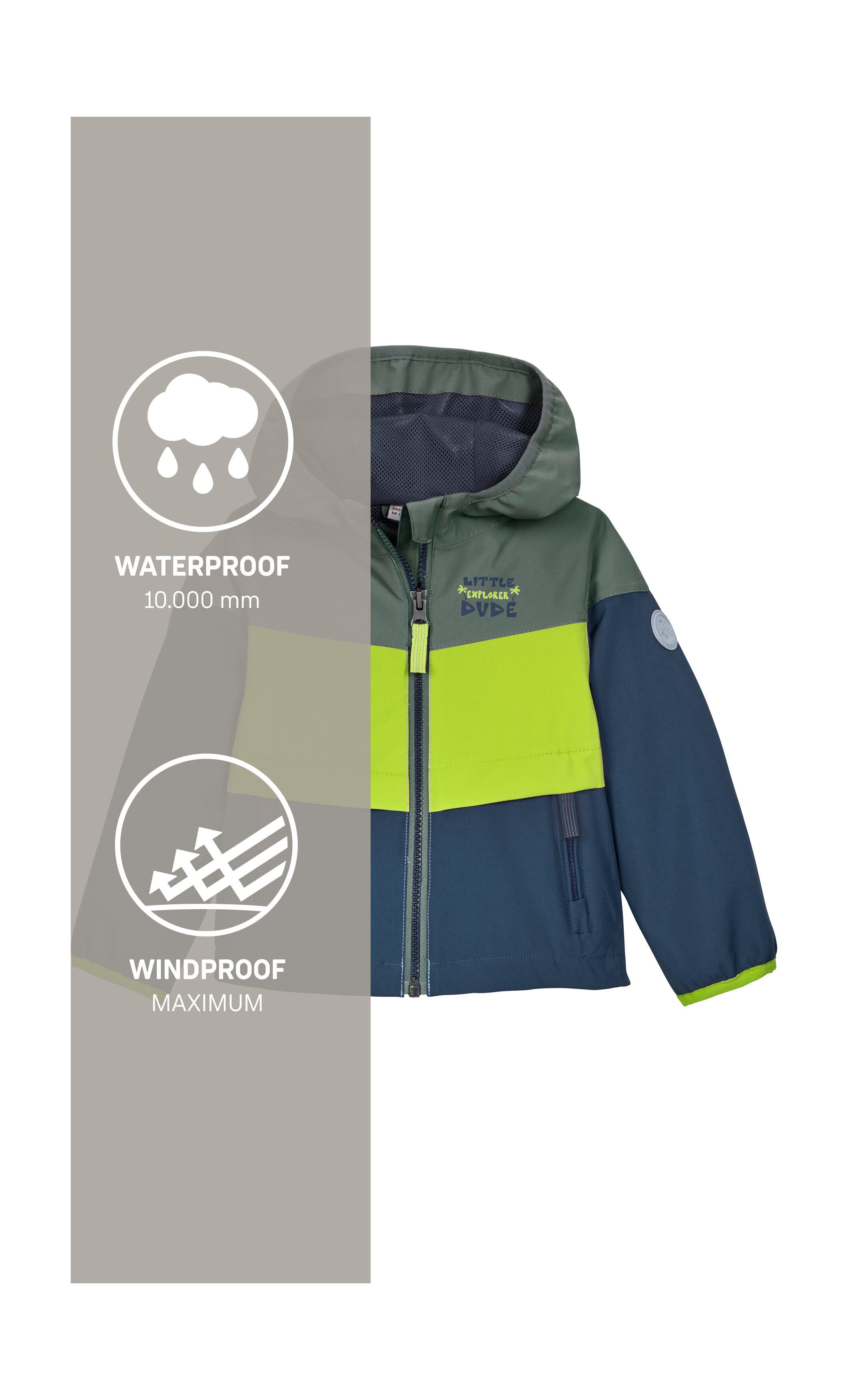 first instinct by killtec Functioneel jack FIOS 8 MNS JCKT Water- en winddichte kinderjas met reflecterende details