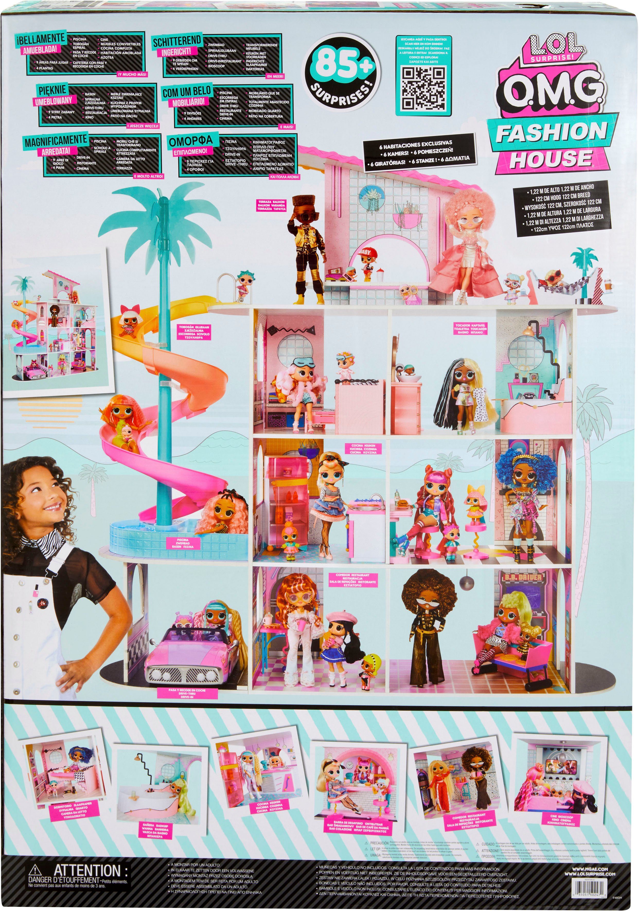 L.O.L. SURPRISE! Poppenhuis L.O.L. Surprise Fashion House inclusief meubelen en accessoires