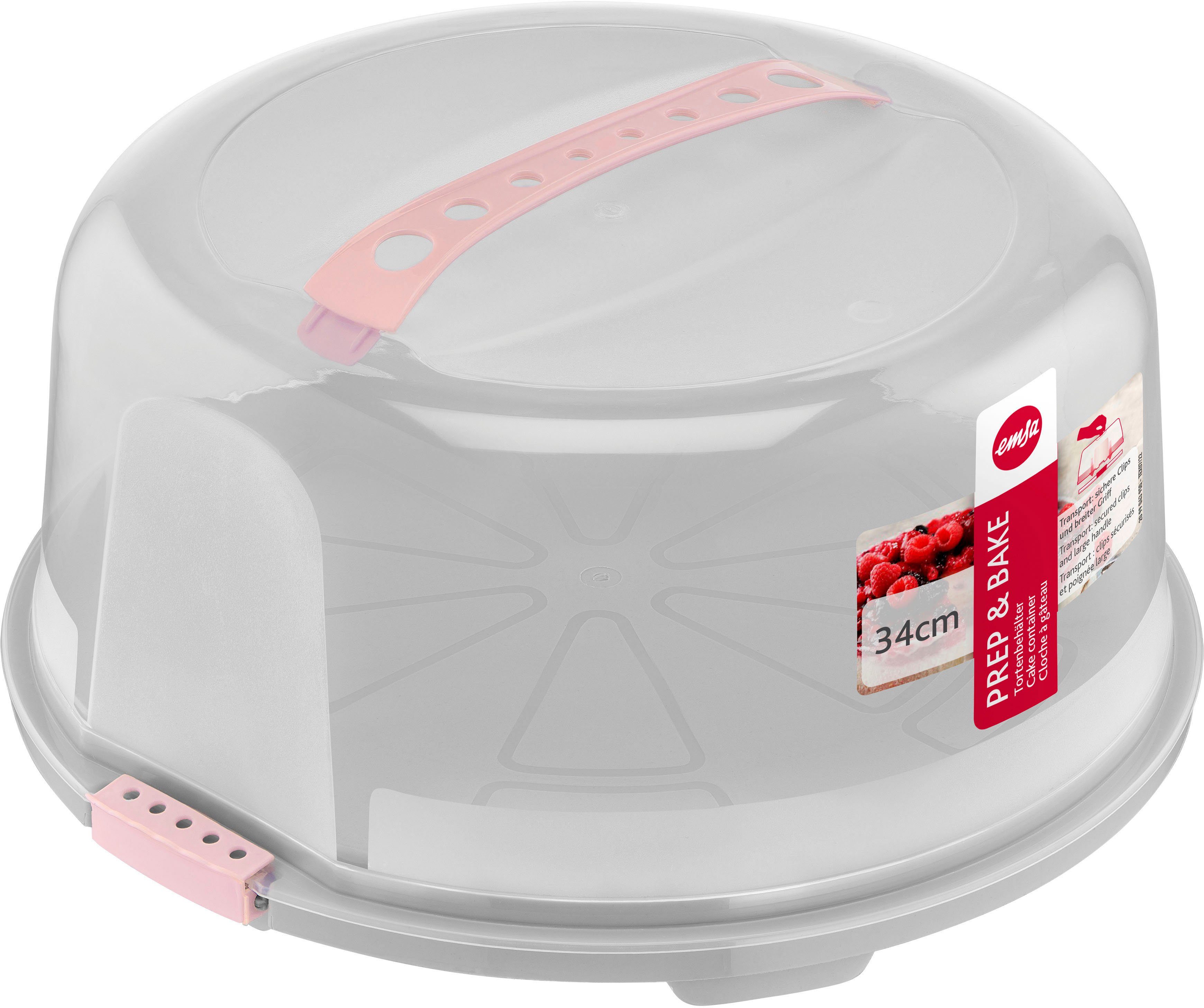 Emsa Keukentransportbox K32684 Prep&Bake rond 34 cm, draaggreep (2-delig)