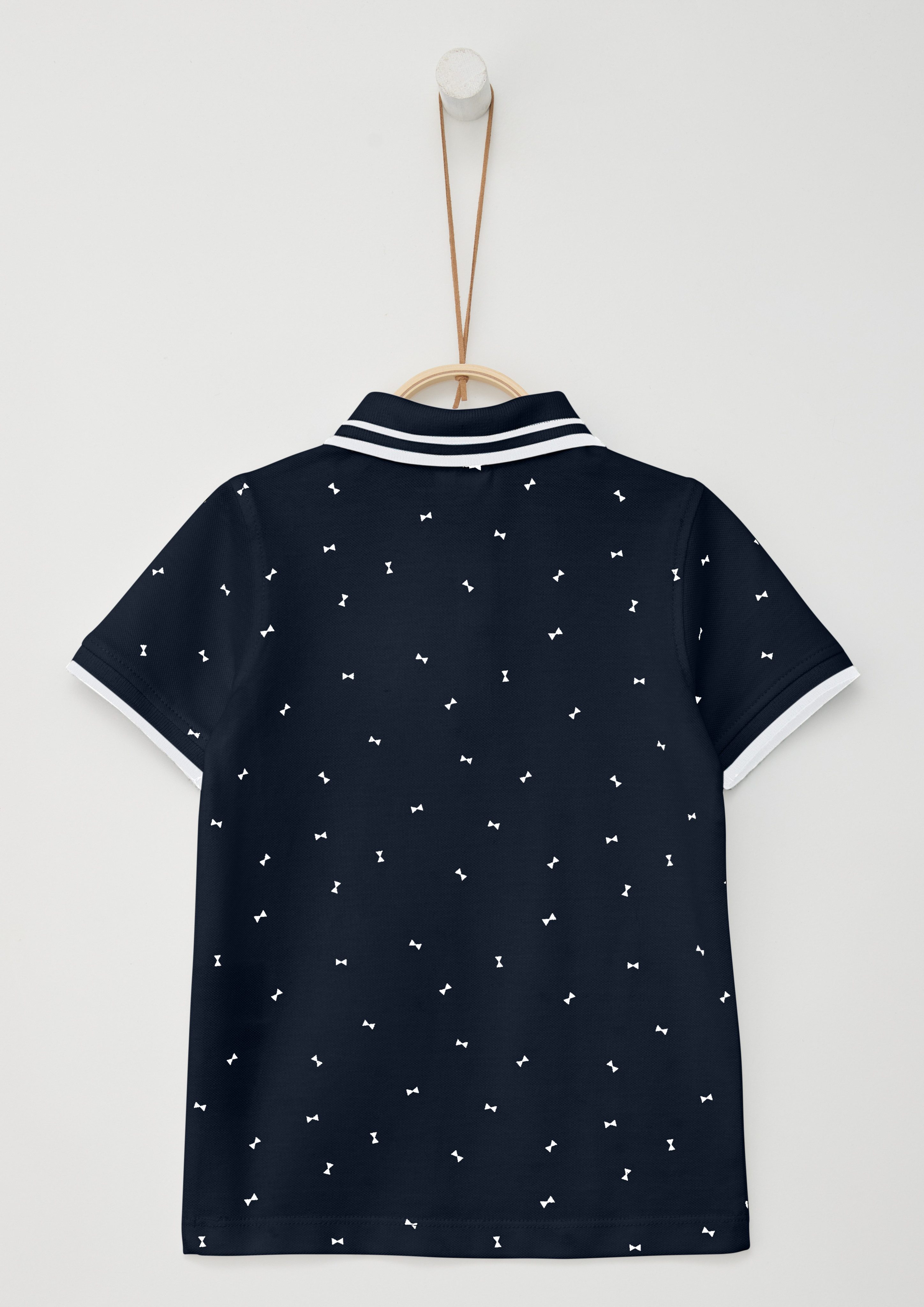 s.Oliver RED LABEL Junior Poloshirt met alloverprint voor jongens