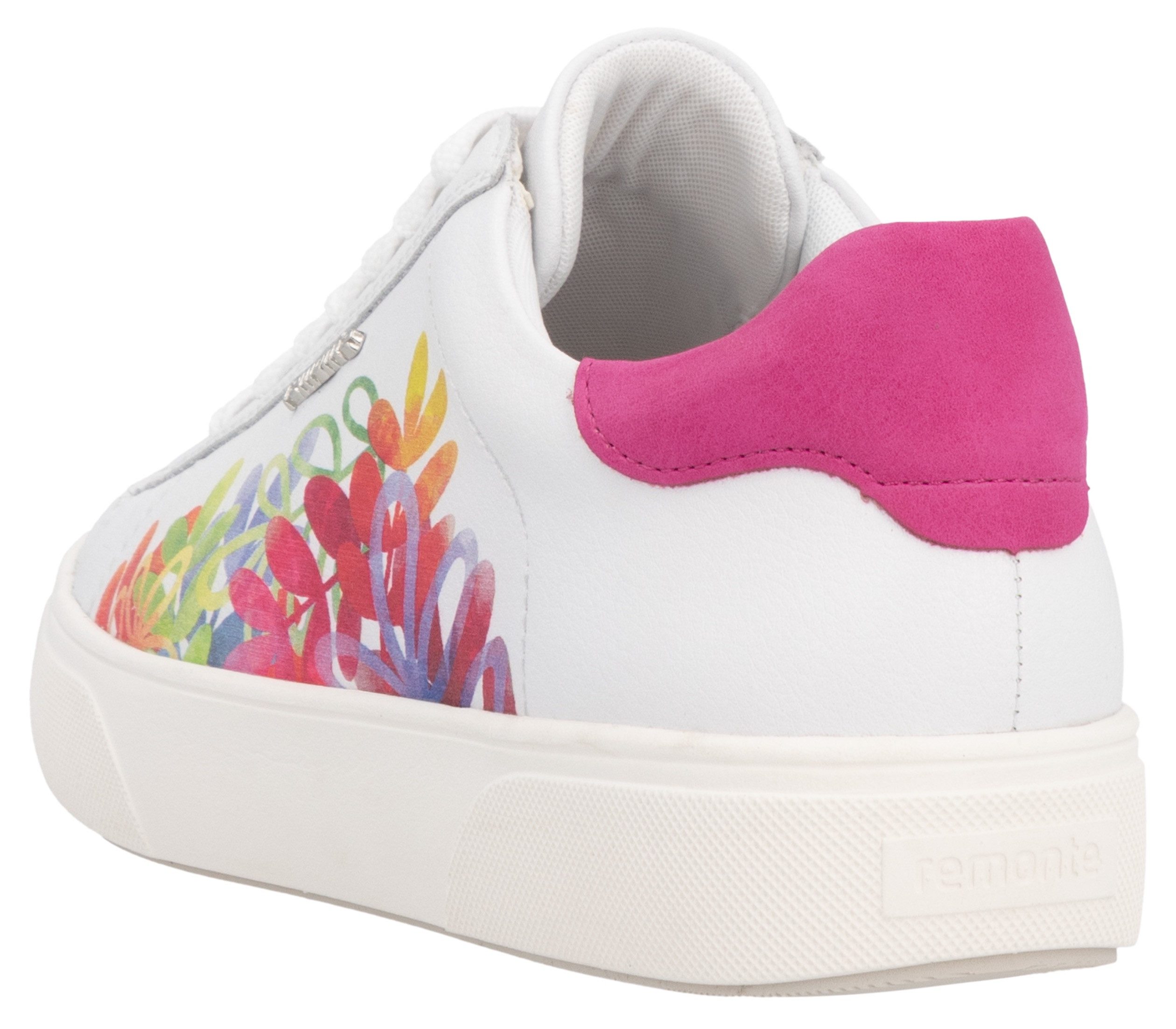 Remonte Plateausneakers , veterschoen, vrijetijdsschoen, lage schoen met contrastafwerking
