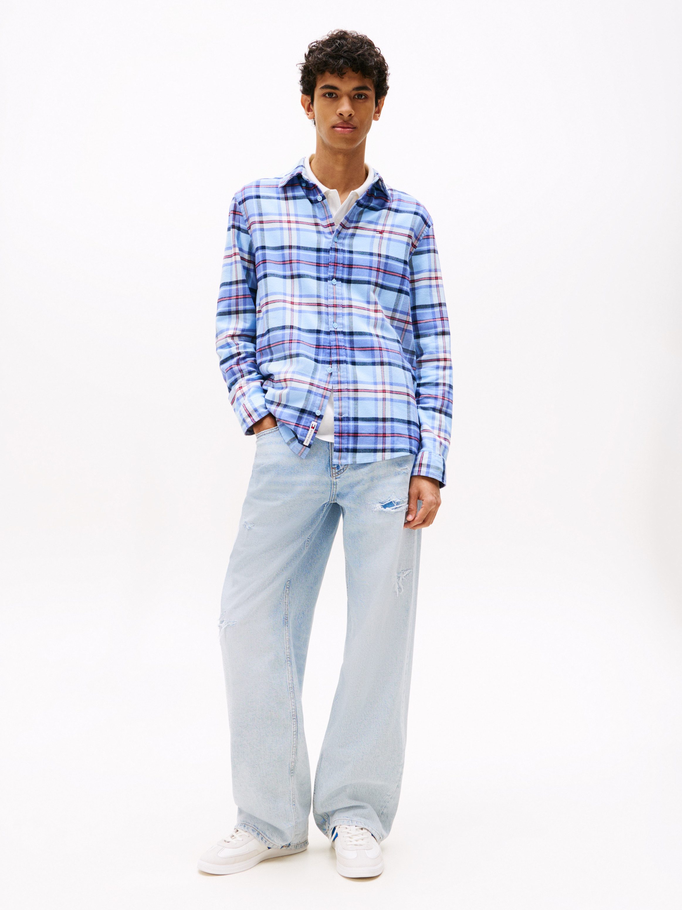 TOMMY JEANS Flanellen overhemd TJM REG FLANNEL CHECK SHIRT EXT