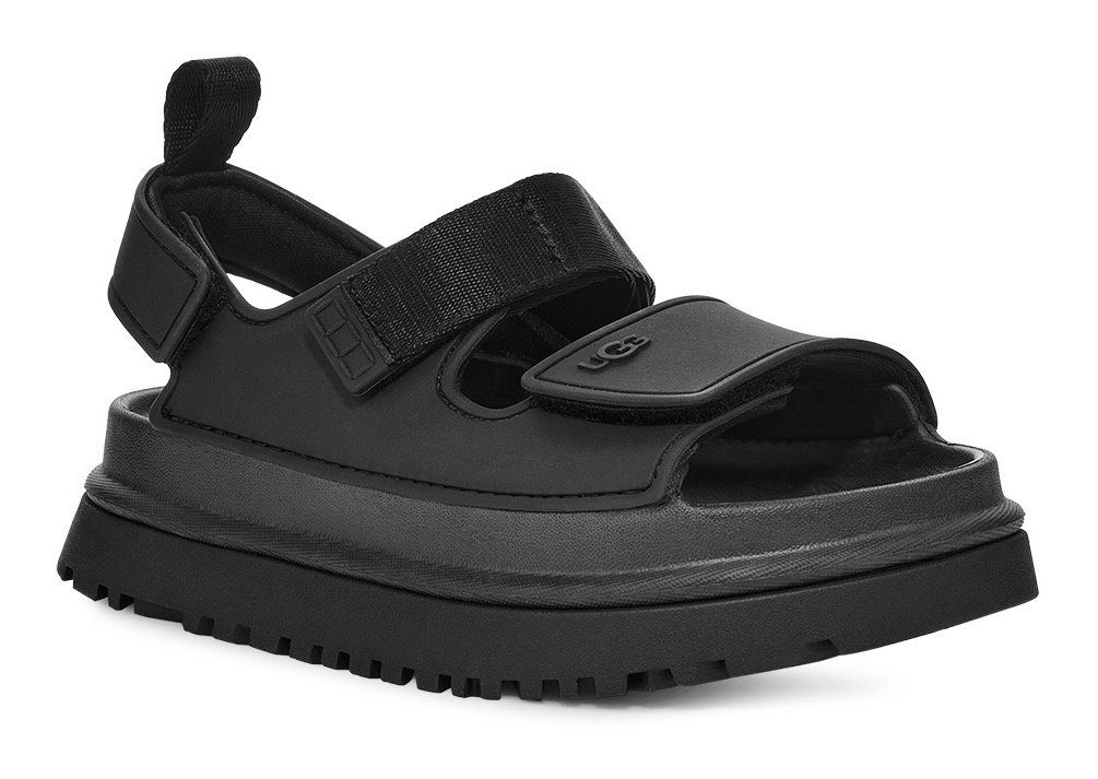 UGG Badslippers K GOLDENGLOW , zomerschoen, badschoen, plateauhak, met klittenbandsluiting