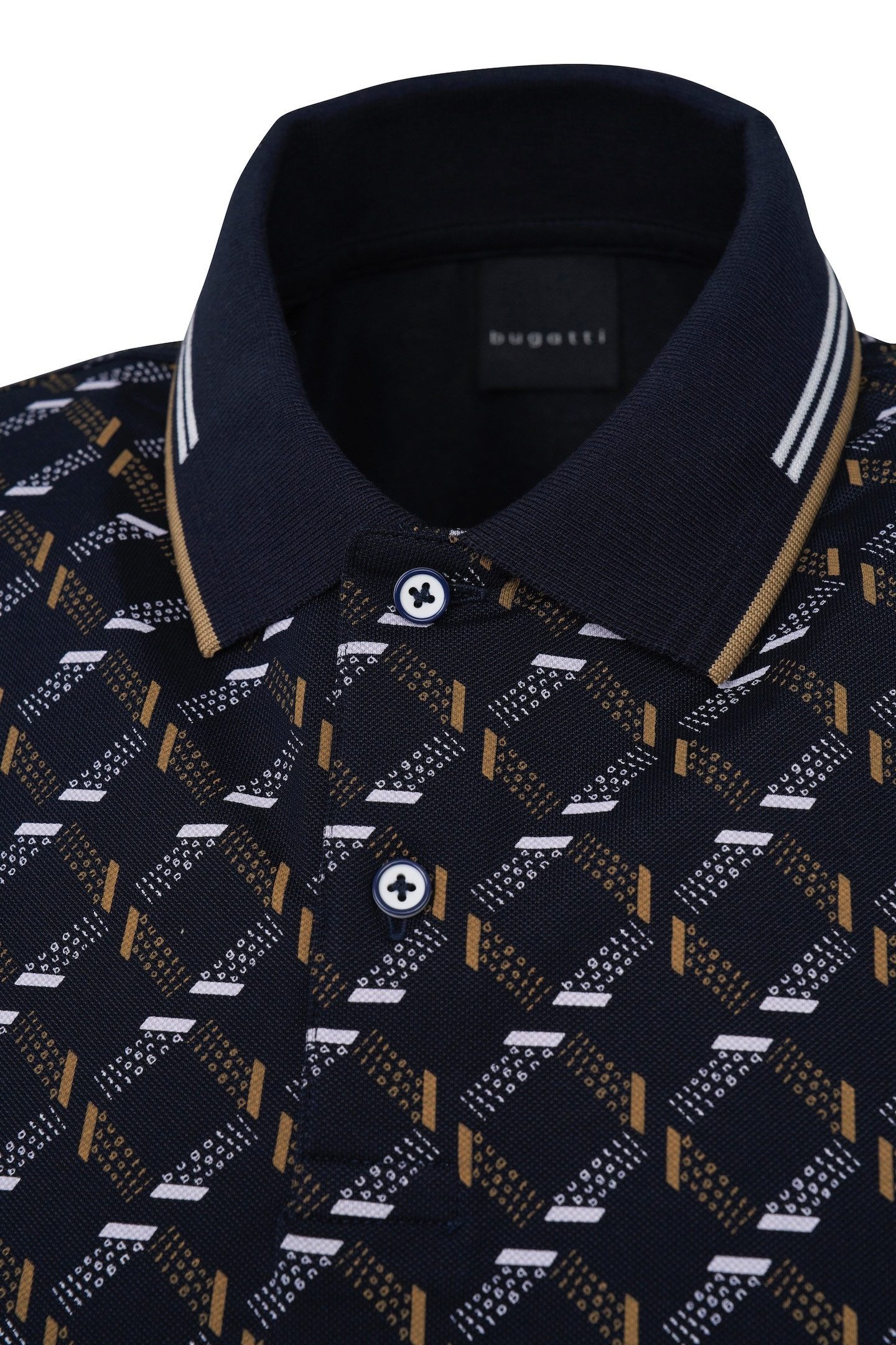Bugatti Poloshirt met stretchfunctie