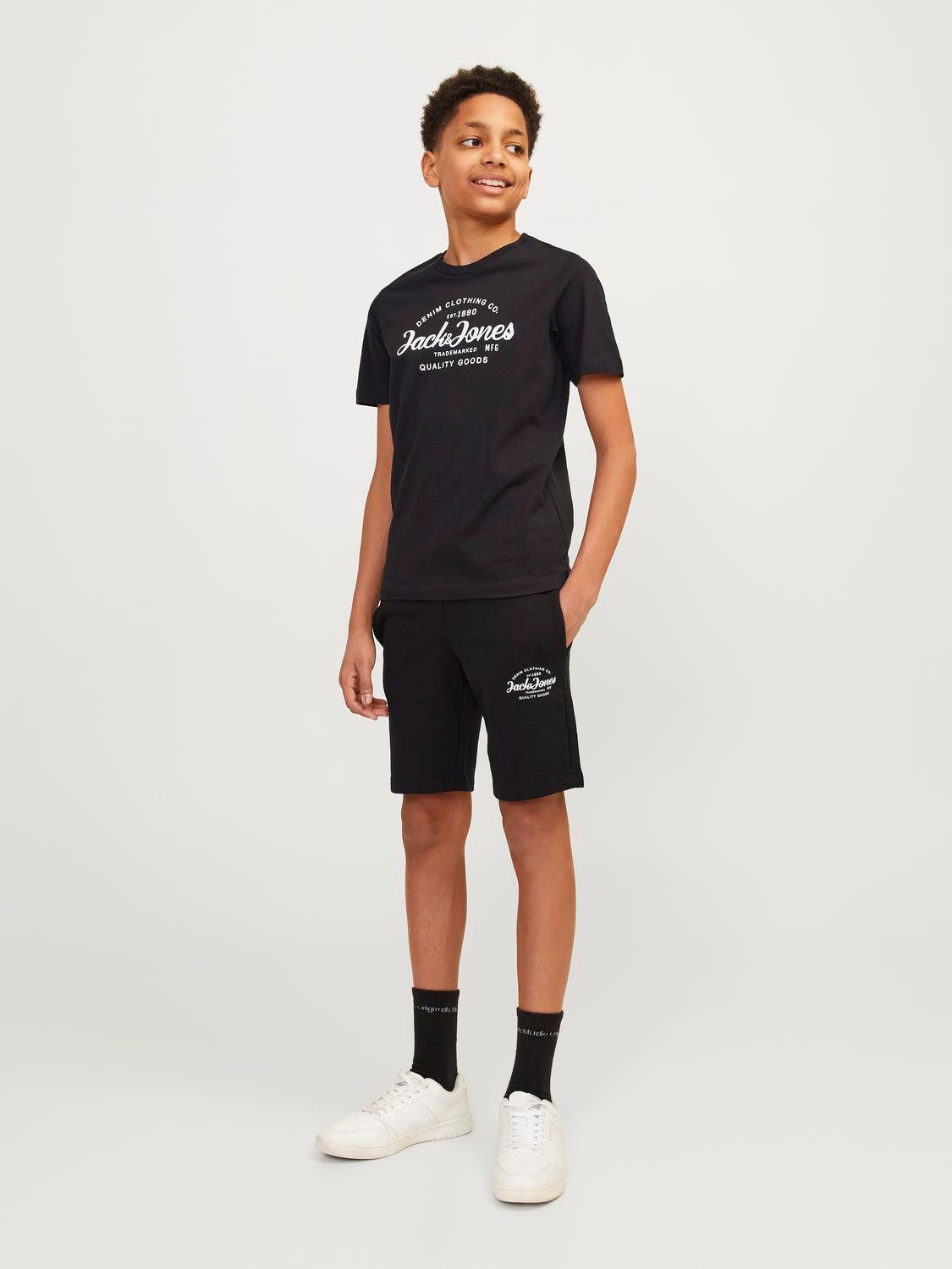 Jack & Jones Junior T-shirt JJFOREST TEE SS CREW SET PACK MP JNR (set, 2-delig)