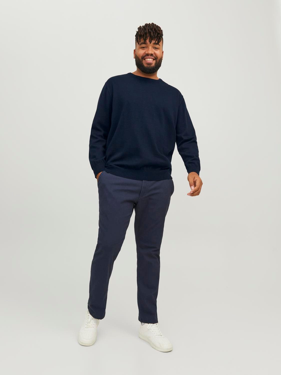Jack & Jones PlusSize Gebreide trui JJEBASIC KNIT CREW NECK NOOS PLS