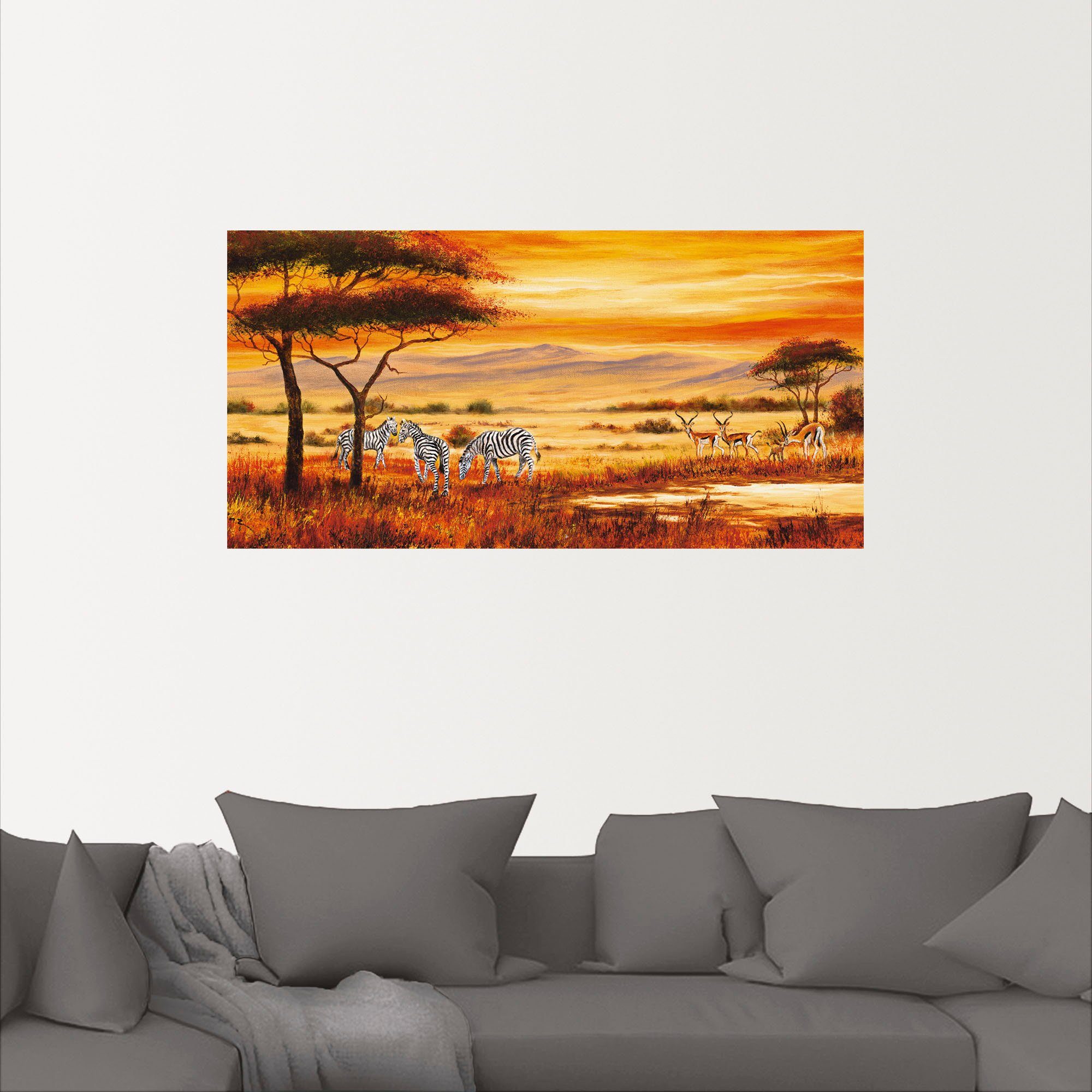 Artland Artprint Afrikaans landschap I als artprint op linnen, poster, muursticker in verschillende maten