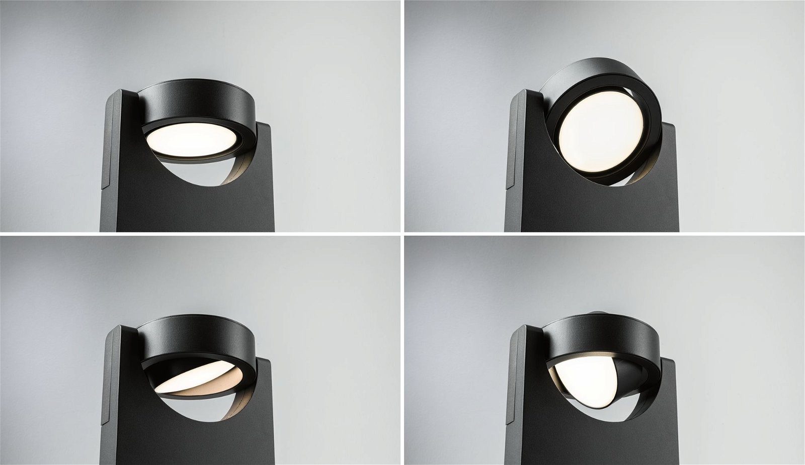 Paulmann Led-wandlamp voor buiten Swivea IP44 183x206mm 3000K 8W 440lm 230V Antraciet Aluminium (1 stuk)