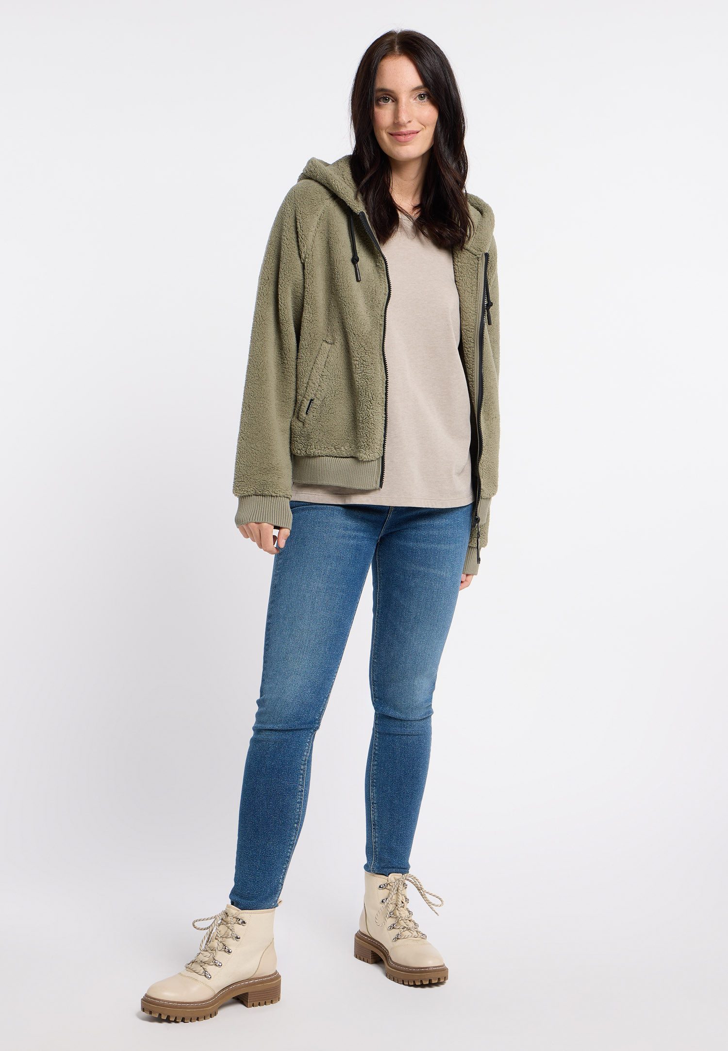 Ragwear Sweatvest TALIANA van zacht teddypluche