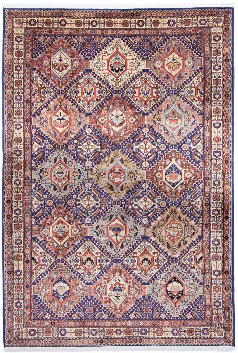 morgenland Wollen kleed Abadeh velden Blu 301 x 198 cm Uniek exemplaar met certificaat