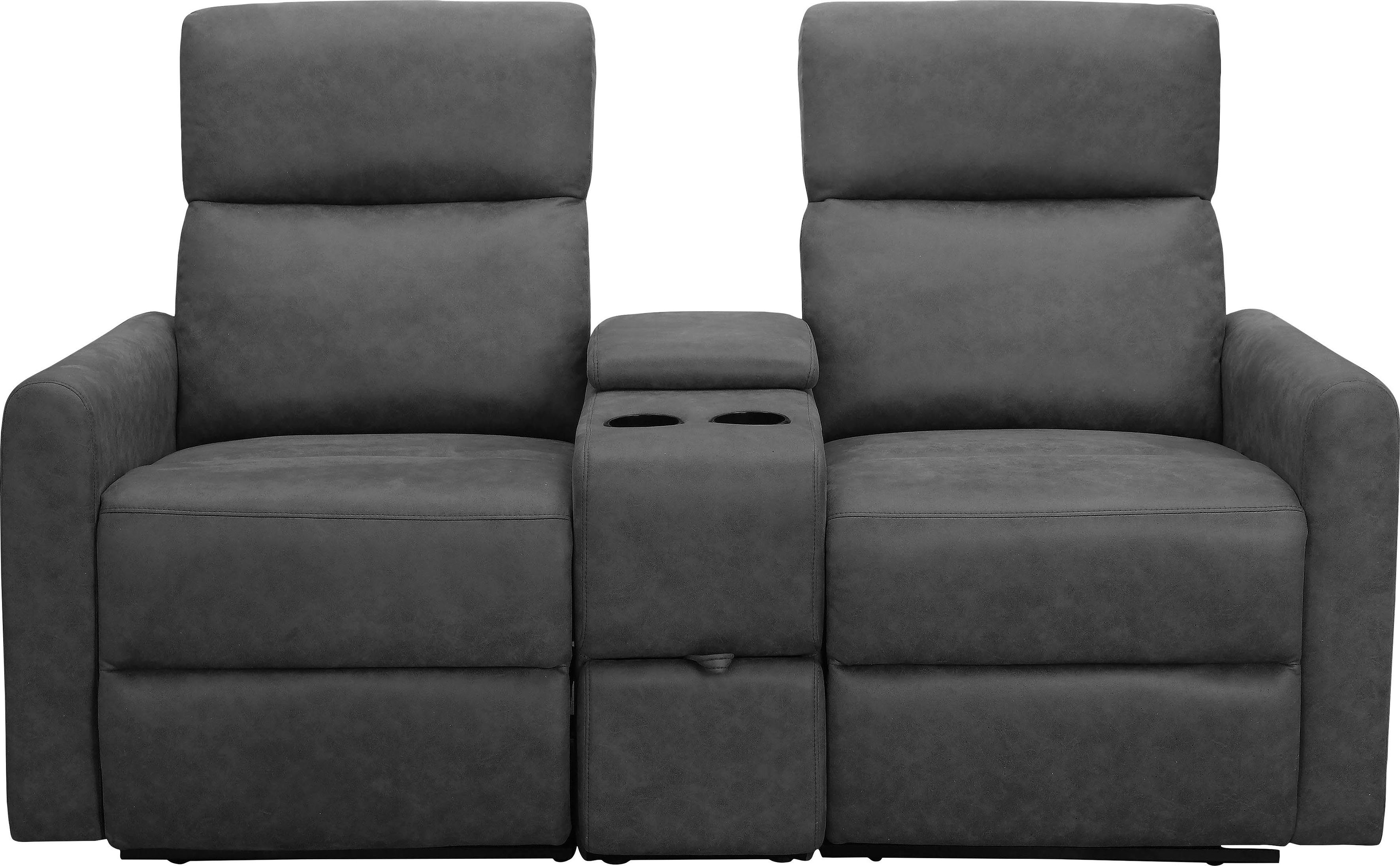 Home affaire 2-zitsbank Daoulas, 2-zits bioscoopbank, TV-fauteuil, multimedia bank
