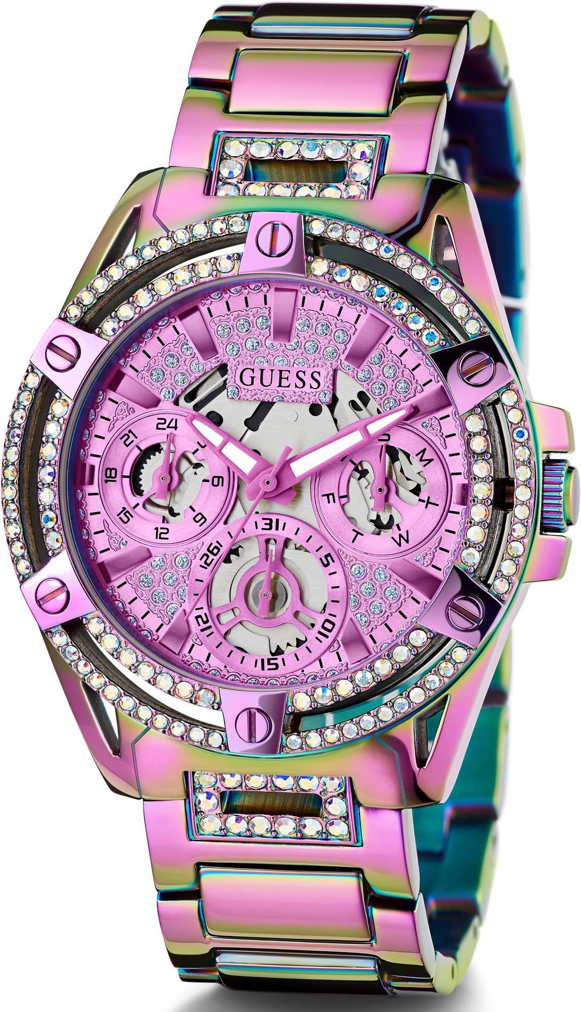 Guess Multifunctioneel horloge Queen Horloge, quartz, dameshorloge, analoog, siliconen band