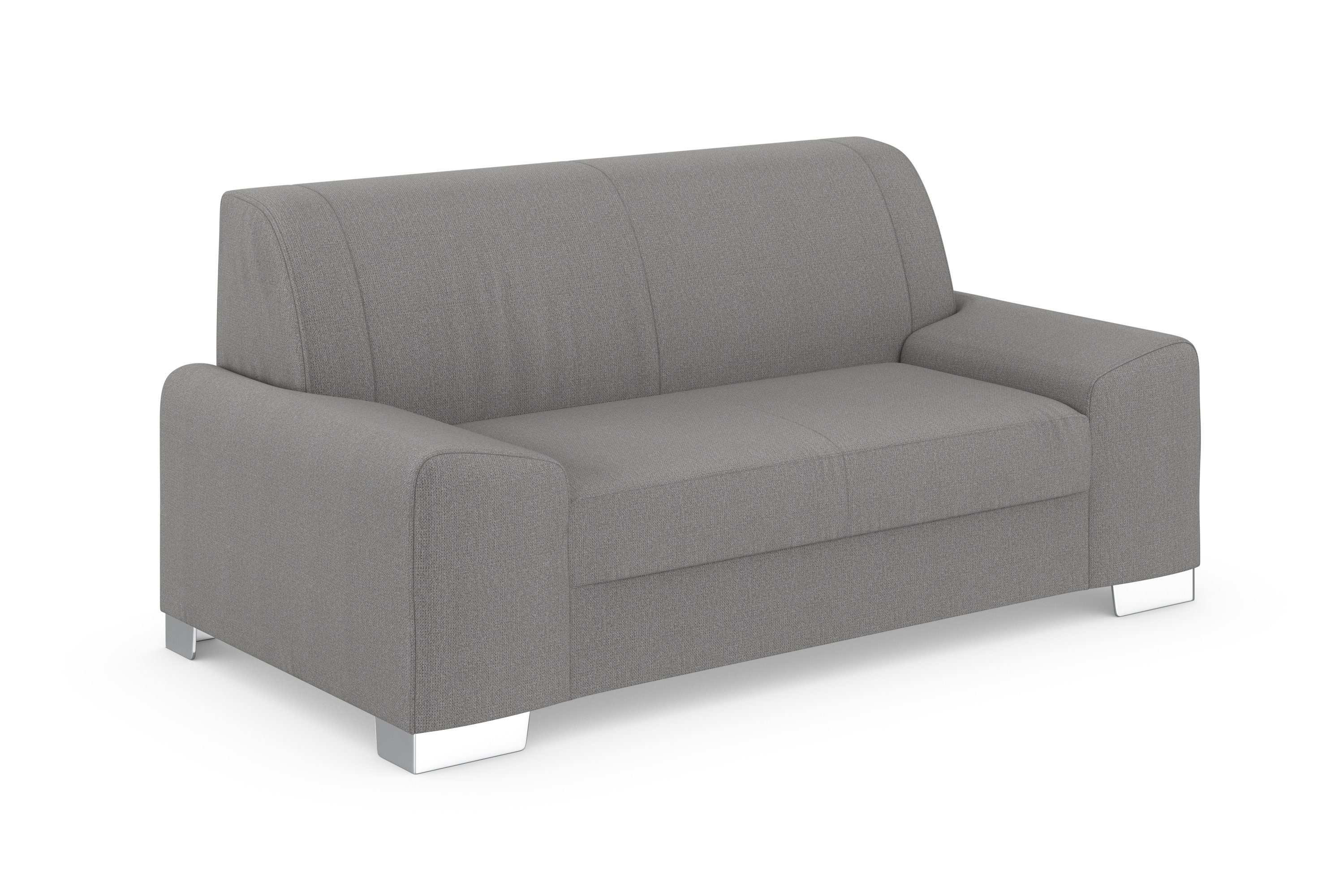 DOMO collection 2-zitsbank Anzio in kubistische vormentaal, platte armleuningen, breedte 184cm