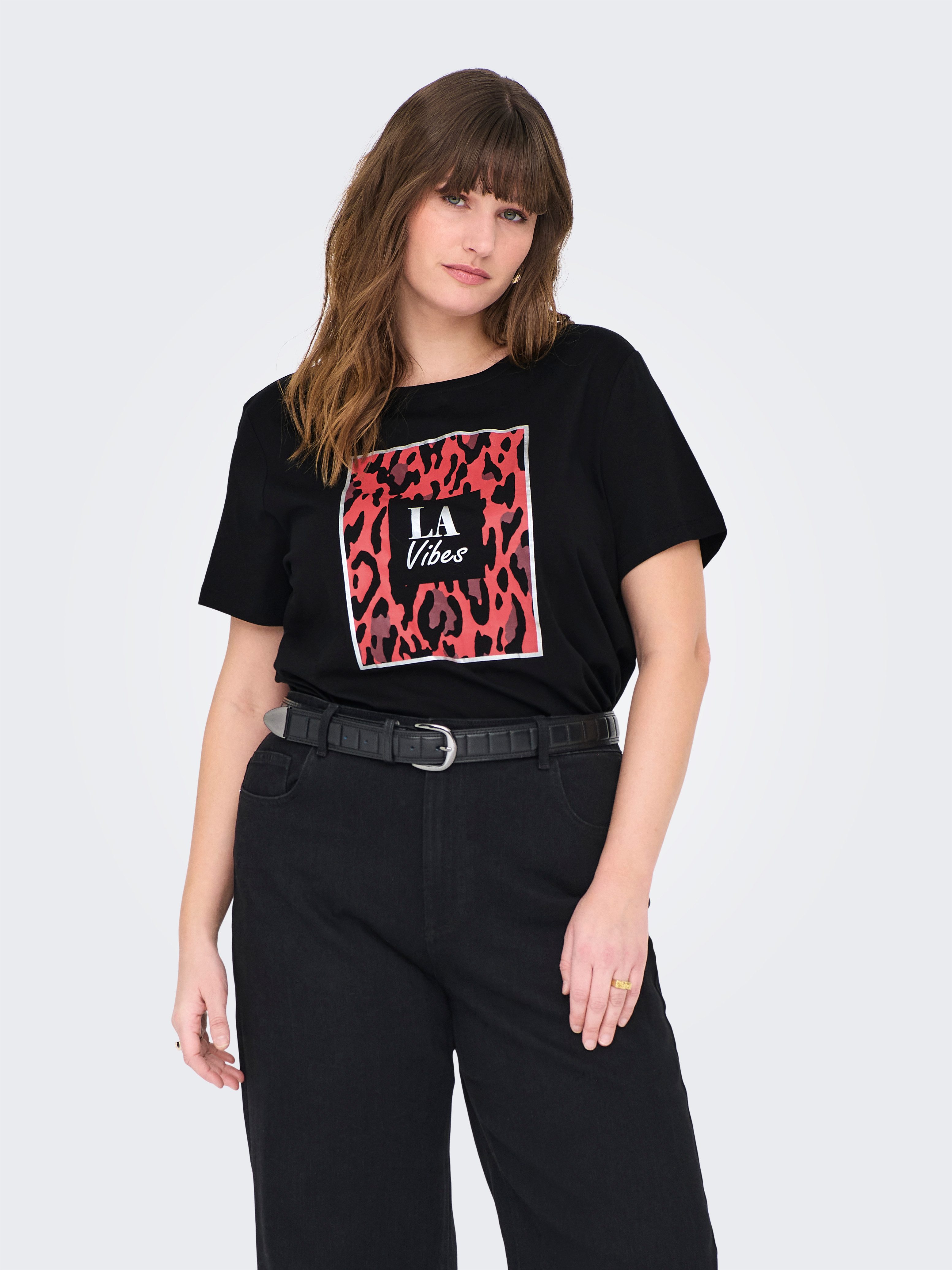 ONLY CARMAKOMA Shirt met korte mouwen CARBOOSTERY LIFE SS REG TEE JRS BS