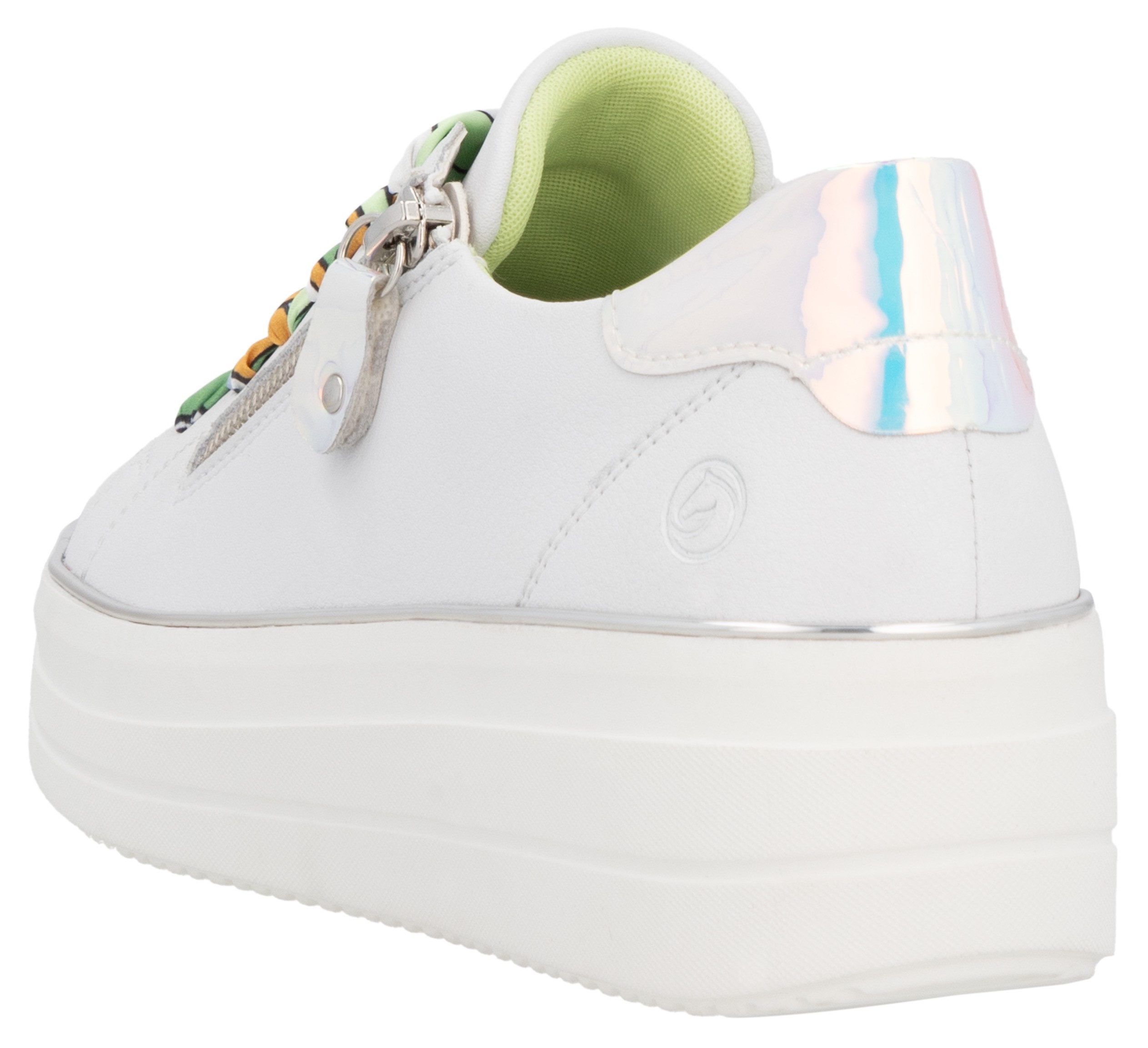 Remonte Plateausneakers , vrijetijdsschoen, lage schoen, veterschoen met zijrits