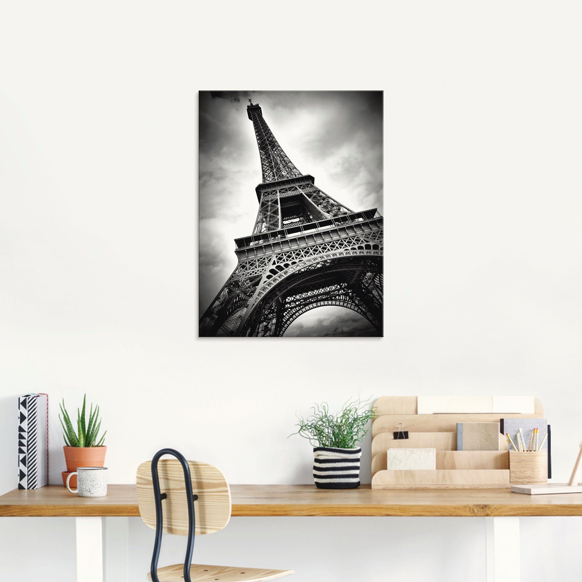 Artland Print op glas Eiffeltoren Parijs in verschillende maten