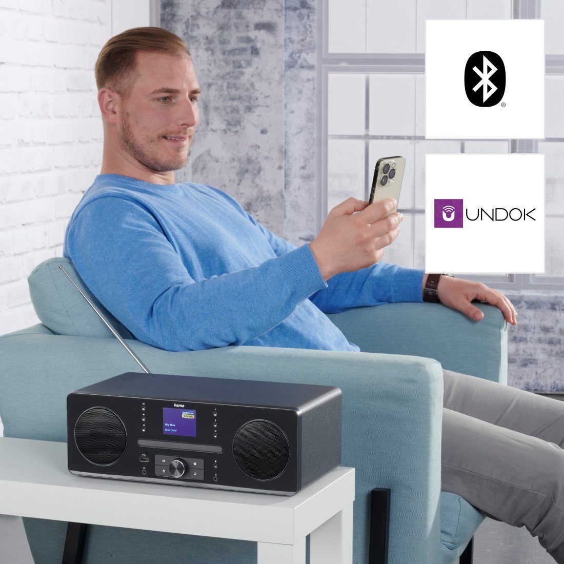 Hama Digitale radio DAB Digitale radio (internet radio, radio wekker, CD-speler, Bluetooth, app)