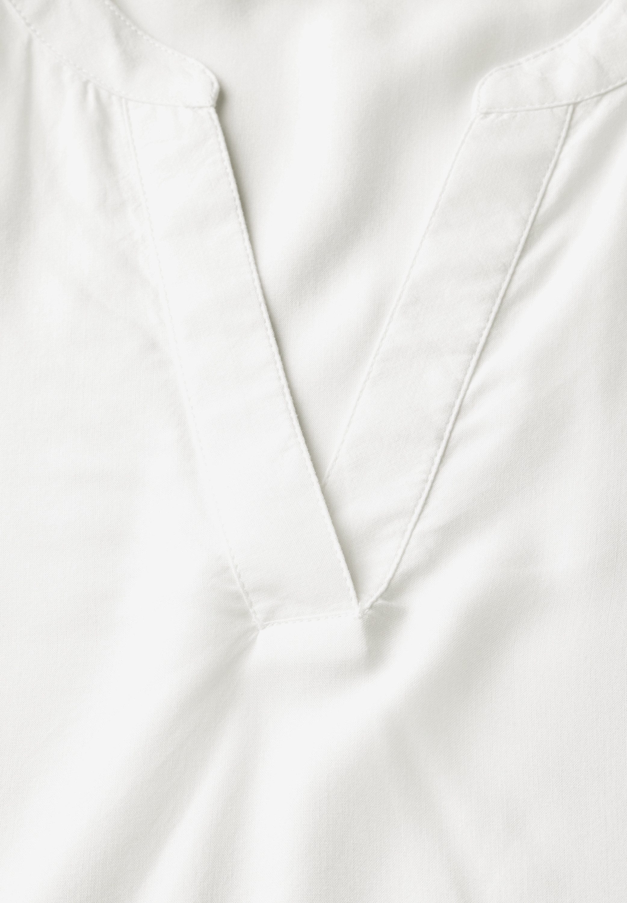 STREET ONE Blouse met korte mouwen met ingesneden ronde hals
