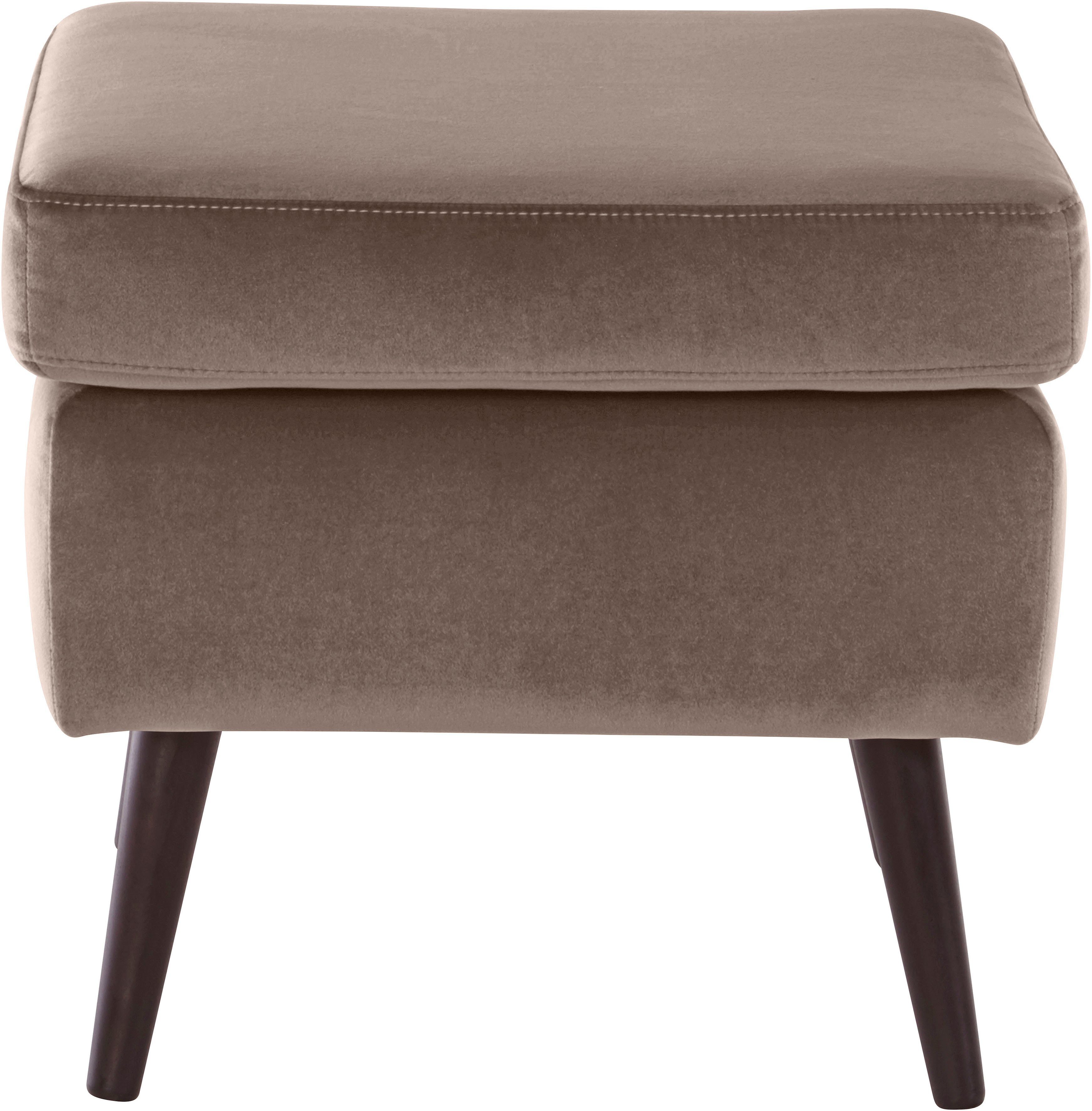 Home affaire Fauteuil Sallito, TV-stoel, oorfauteuil met Hocker, in veel stofkwaliteiten, ook in fluweelcord