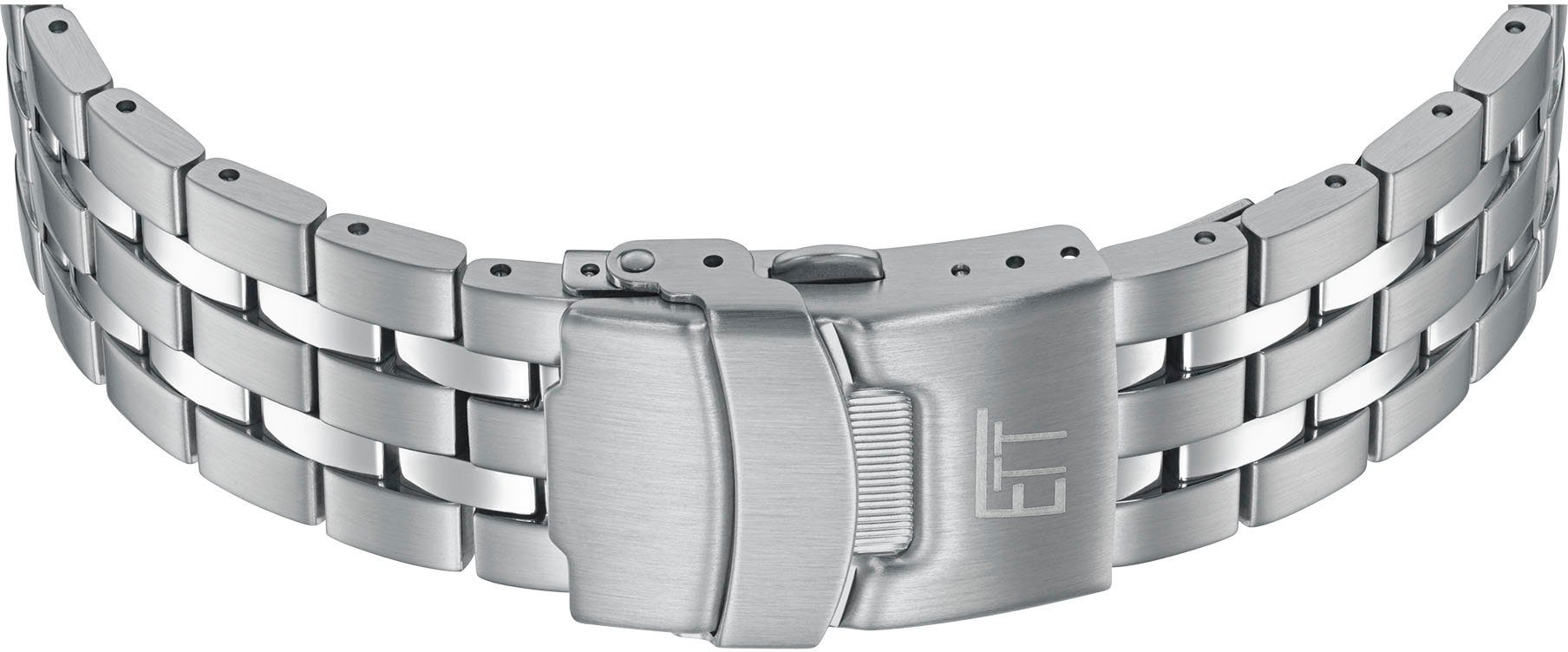 ETT Radiografische chronograaf Funk Solar Chronograph, EGS-11610-22MS Polshorloge, herenhorloge, stopwatchfunctie, datum, solar (set, 2-delig, Met wisselband)