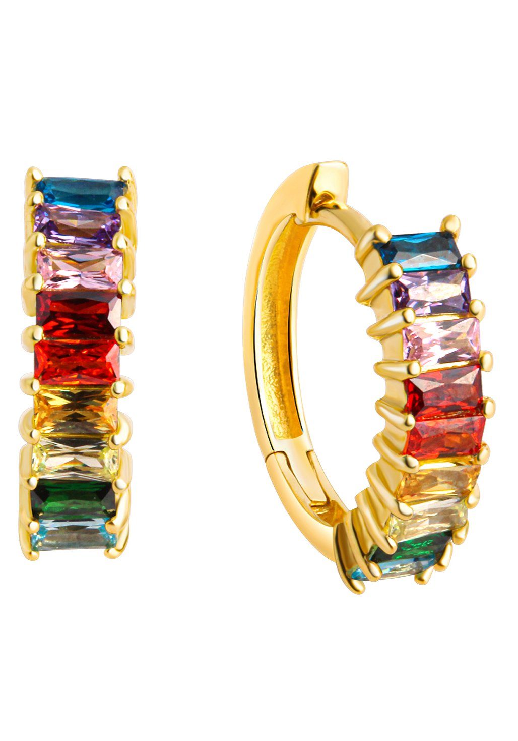 Firetti Oorringen Sieraad cadeau zilverkleur 925 multi dames oorbellen multicolor
