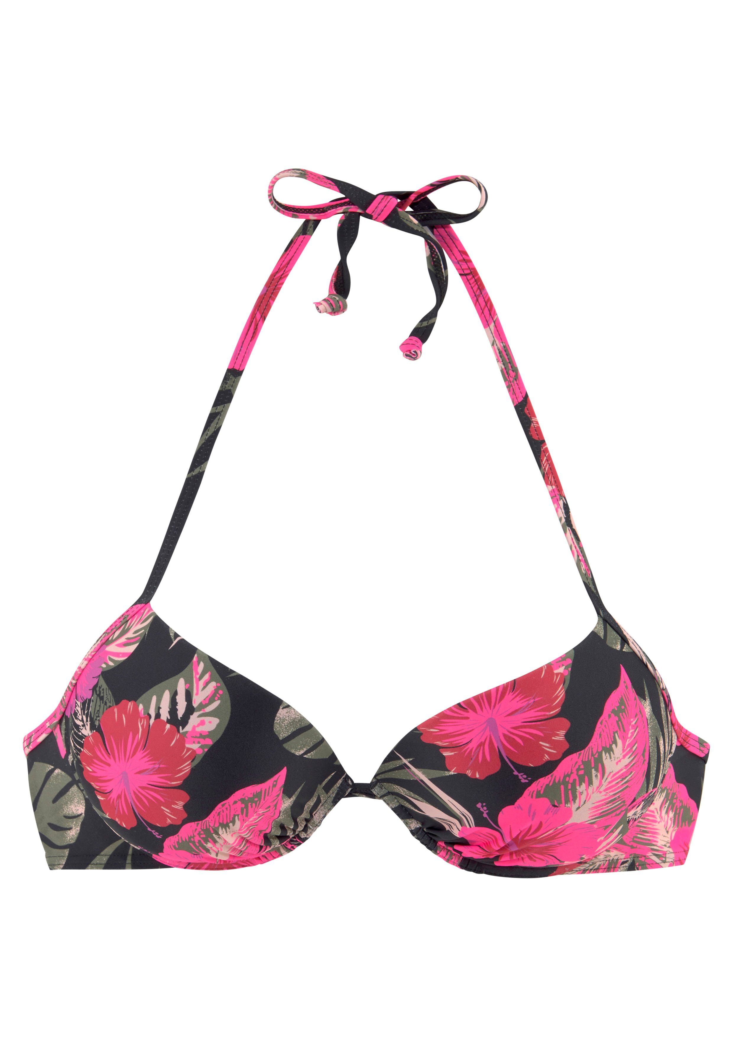 Lascana Push-upbikinitop Elsa met bloemenprint