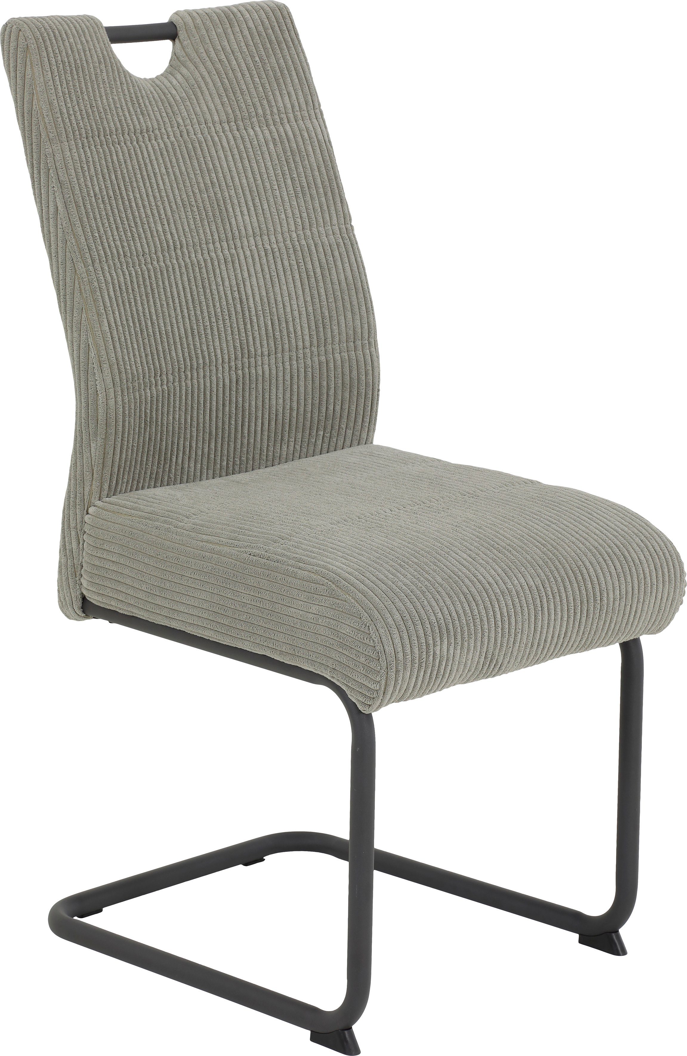 HELA Vrijdragende stoel MERKUR XL Binnenvering, 140 kg vermogen, cord bekleding, set van 2 & set van 4 (set)