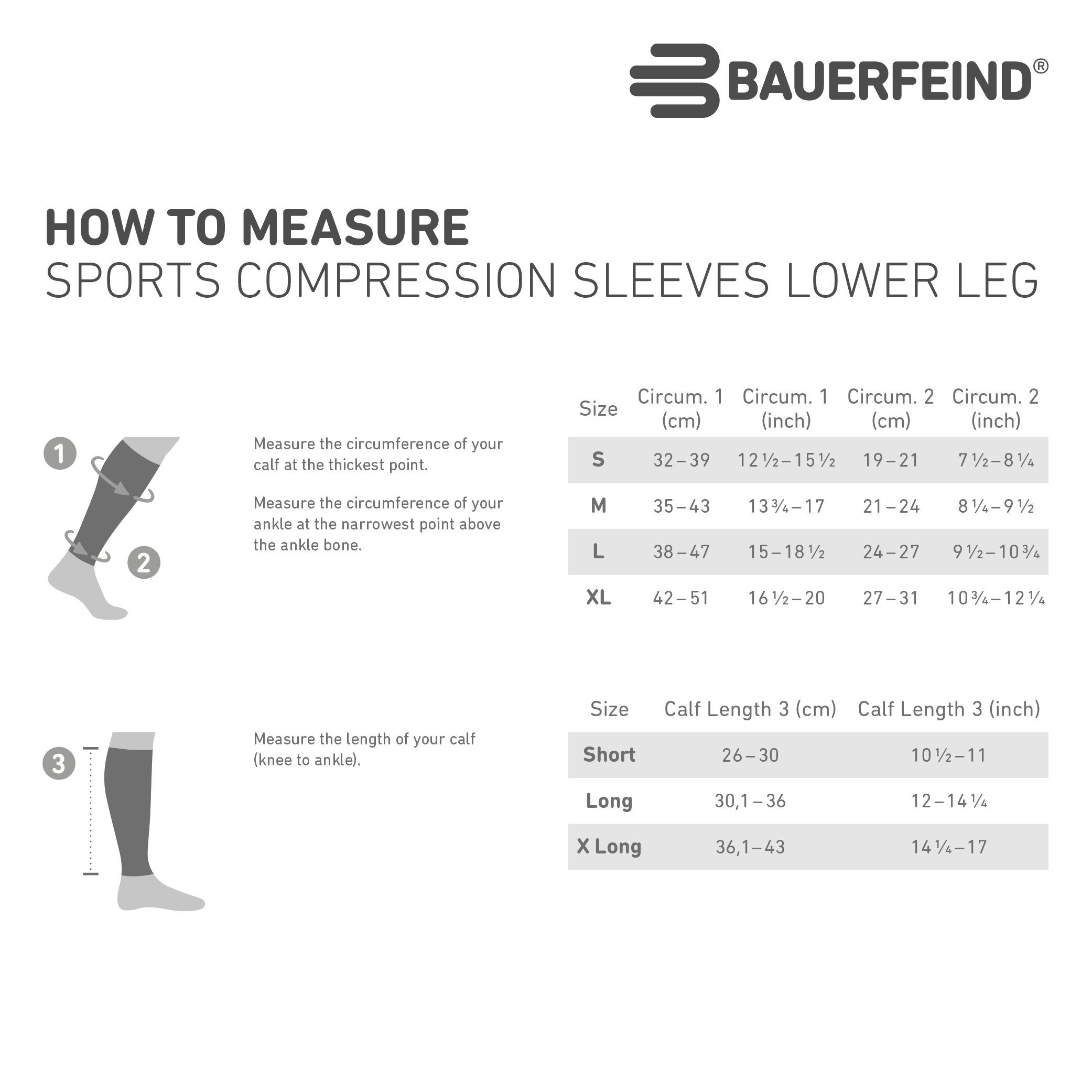 Bauerfeind Bandage Compression Sleeves Lower Leg