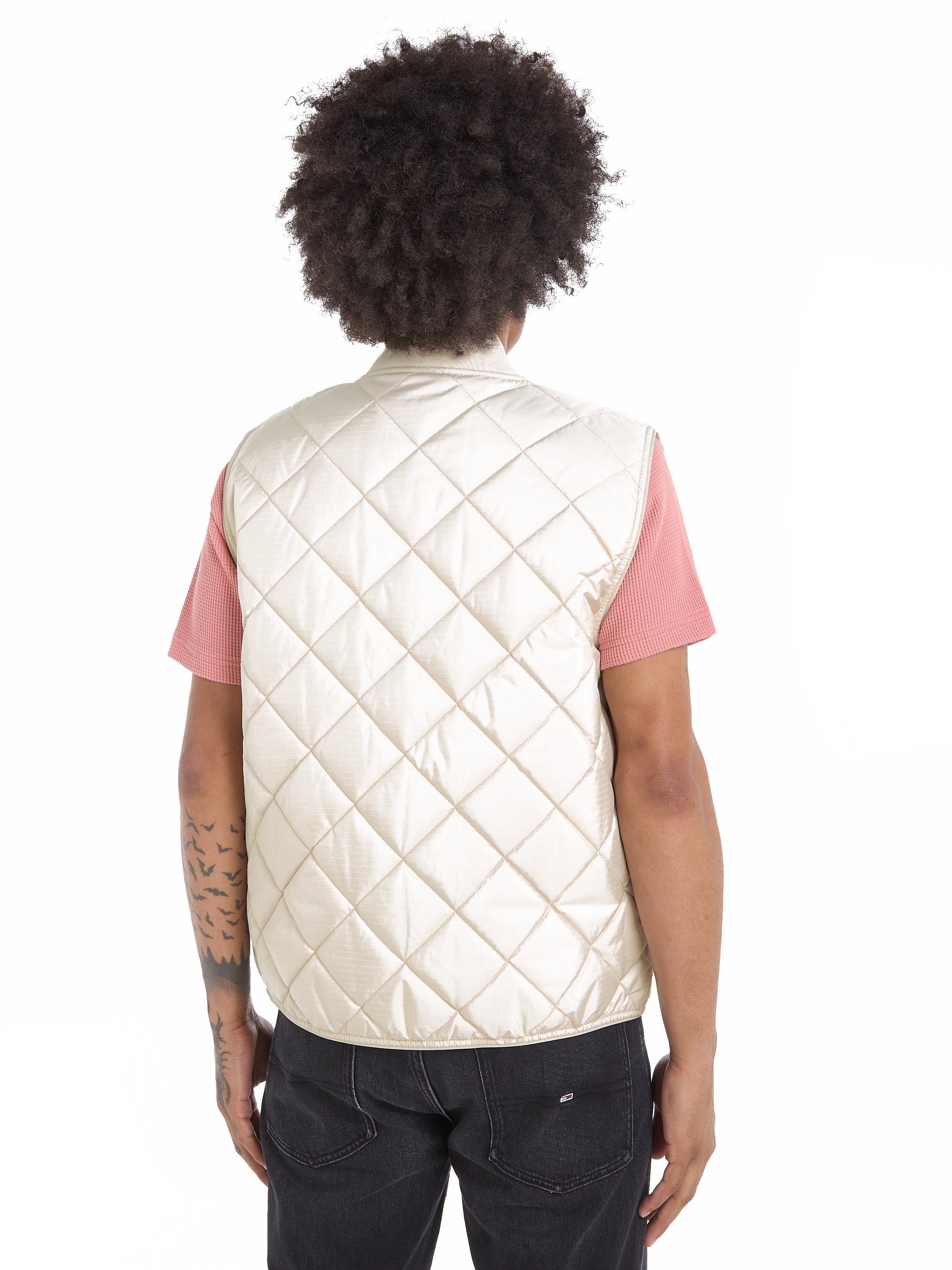 TOMMY JEANS Bodywarmer TJM REG ENTRY VEST met modieus ruitpatroon