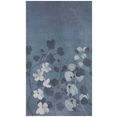bodenmeister fotobehang betonnen muur bloemen blauw blauw