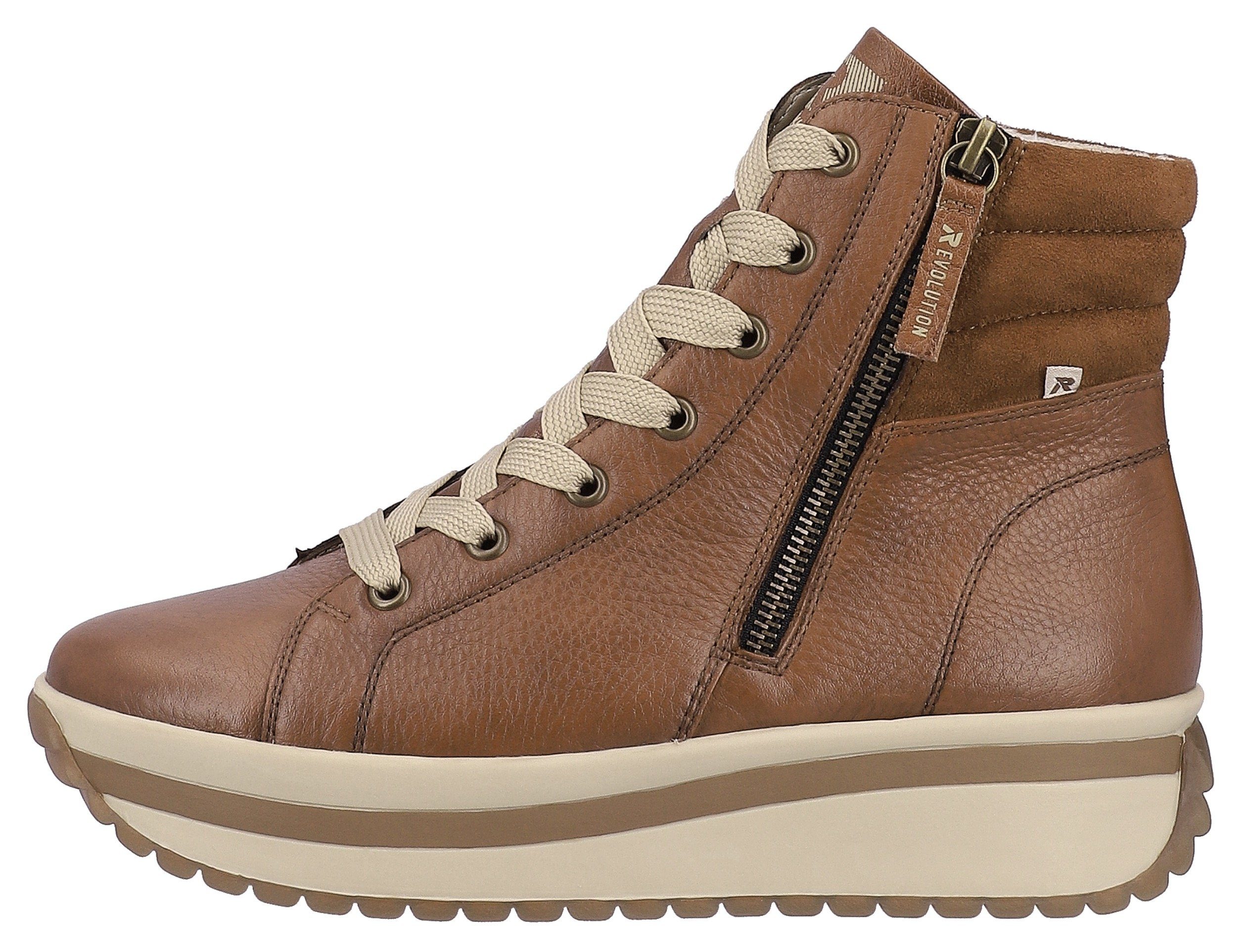Rieker EVOLUTION Hoge veterschoenen , plateaulaarsjes, high top sneakers with two zippers