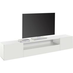 borchardt moebel tv-meubel sophia breedte 200 cm met 1 lade, staand en hangend wit