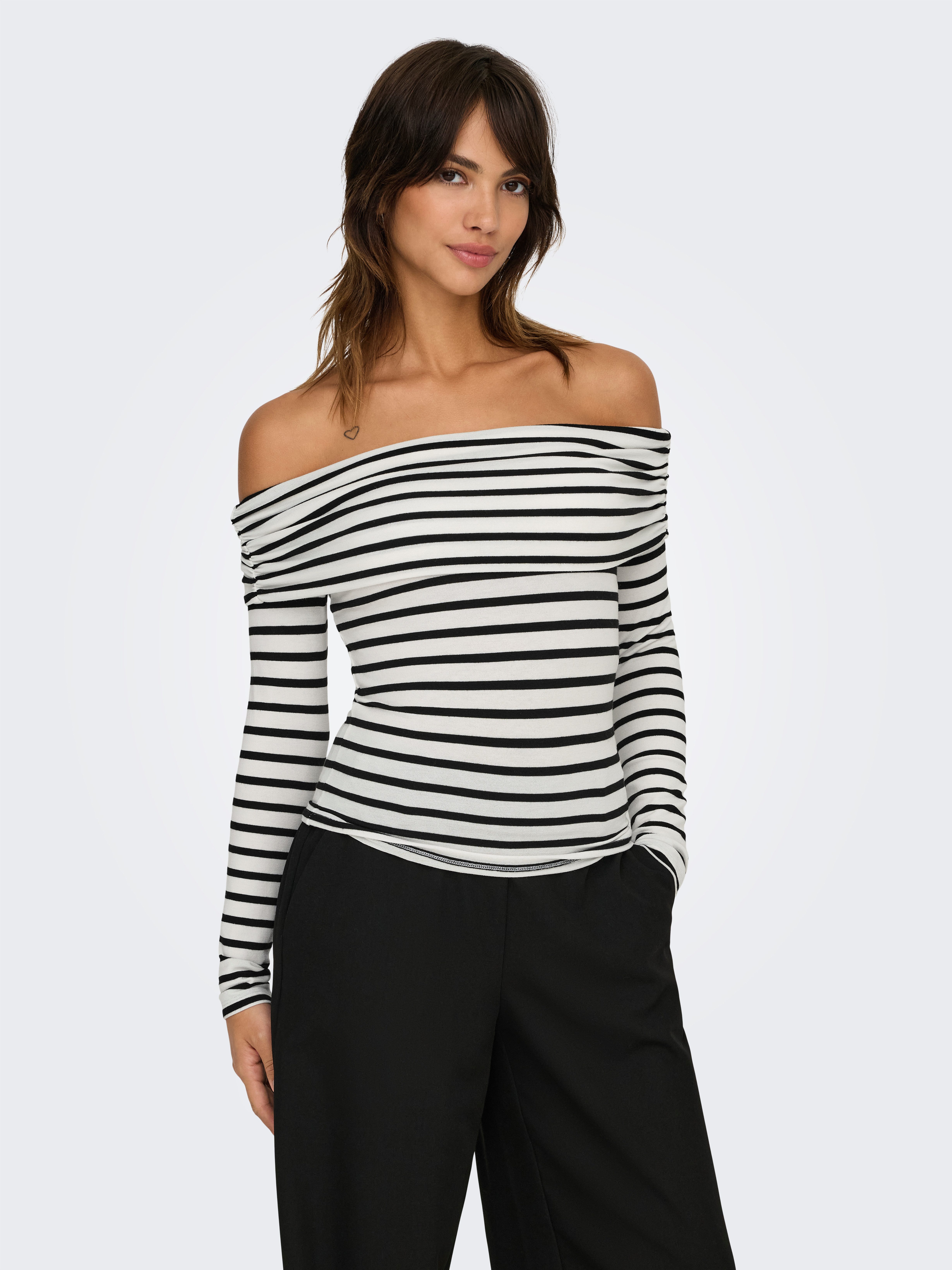 Only Shirt met lange mouwen ONLGLAMOUR L/S OFF SHOULDER TOP CC JRS