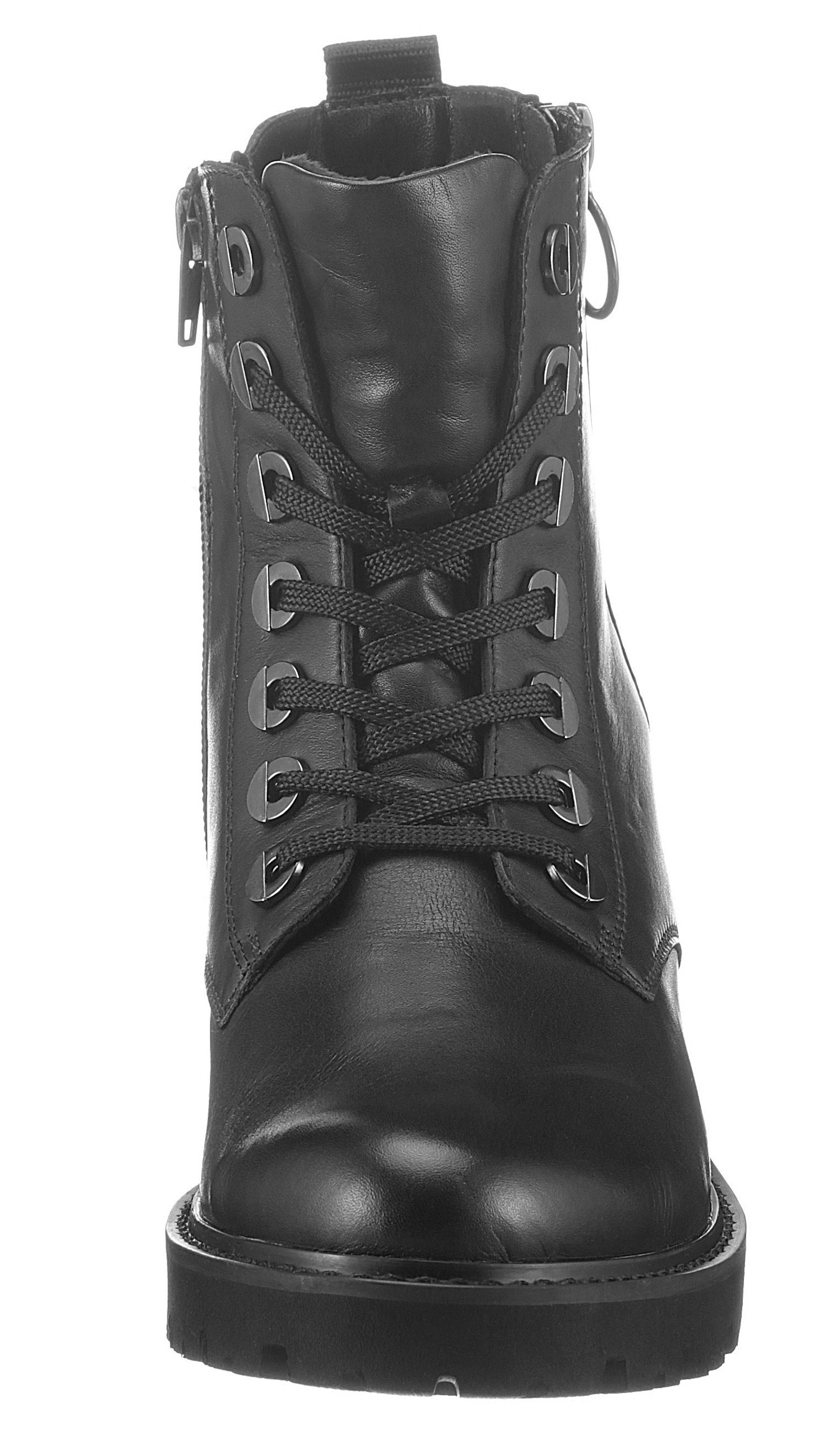 Remonte Veterlaarsjes blokhak, laarsjes, veterschoenen, flats in used look